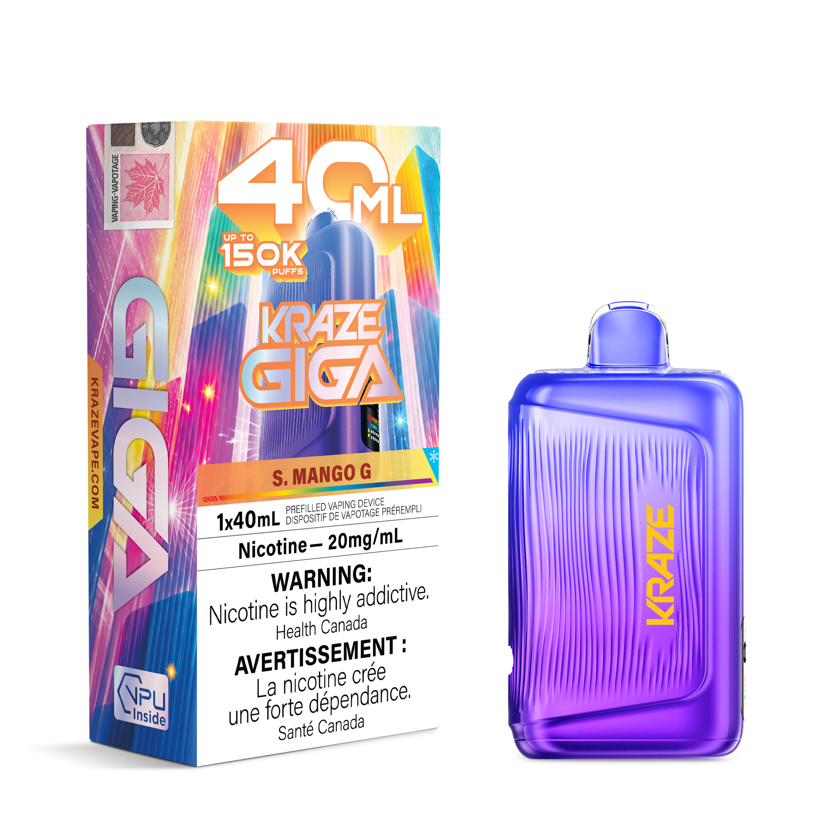 [ONT] Kraze - Giga - Rechargeable Disposable - 150k Puffs