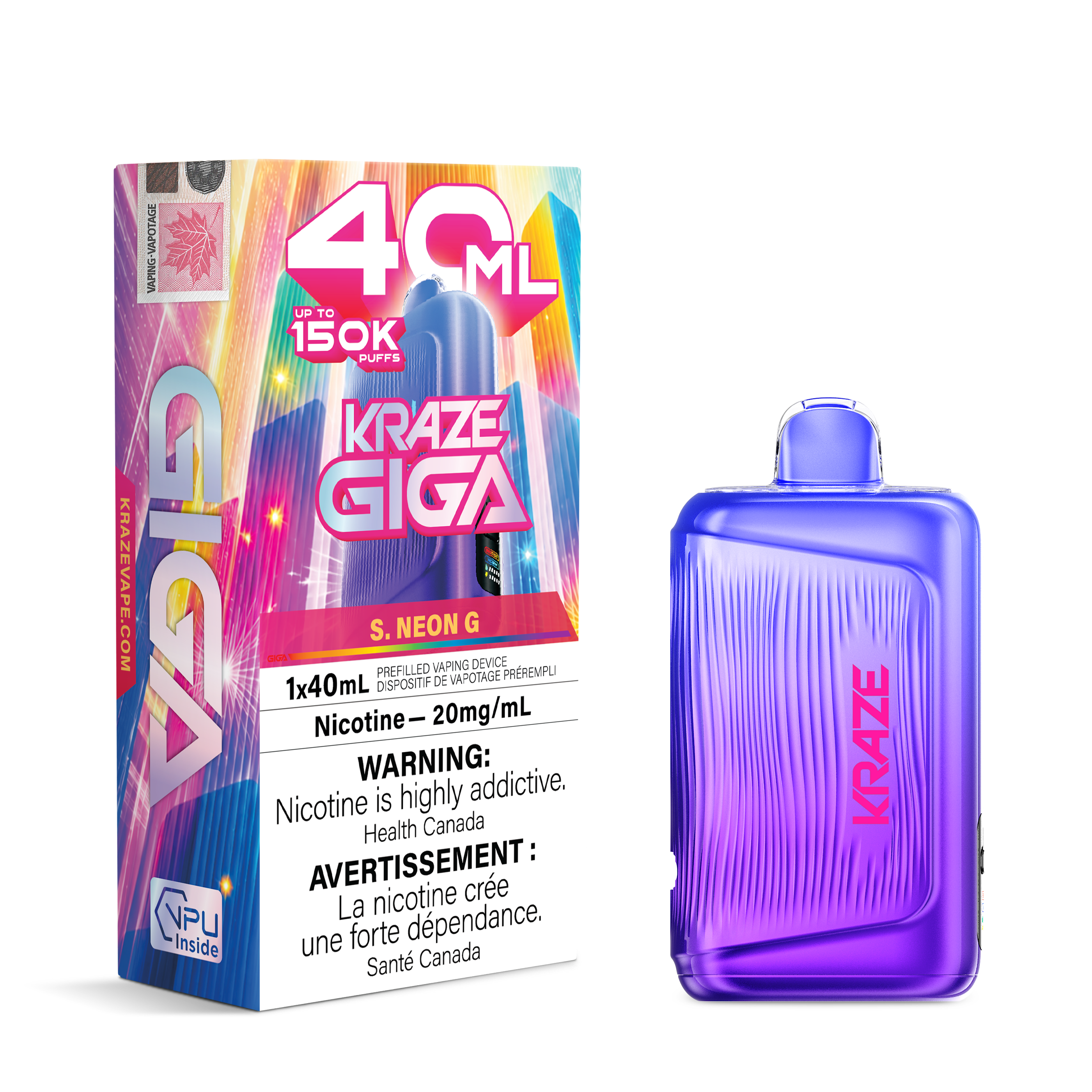 [ONT] Kraze - Giga - Rechargeable Disposable - 150k Puffs