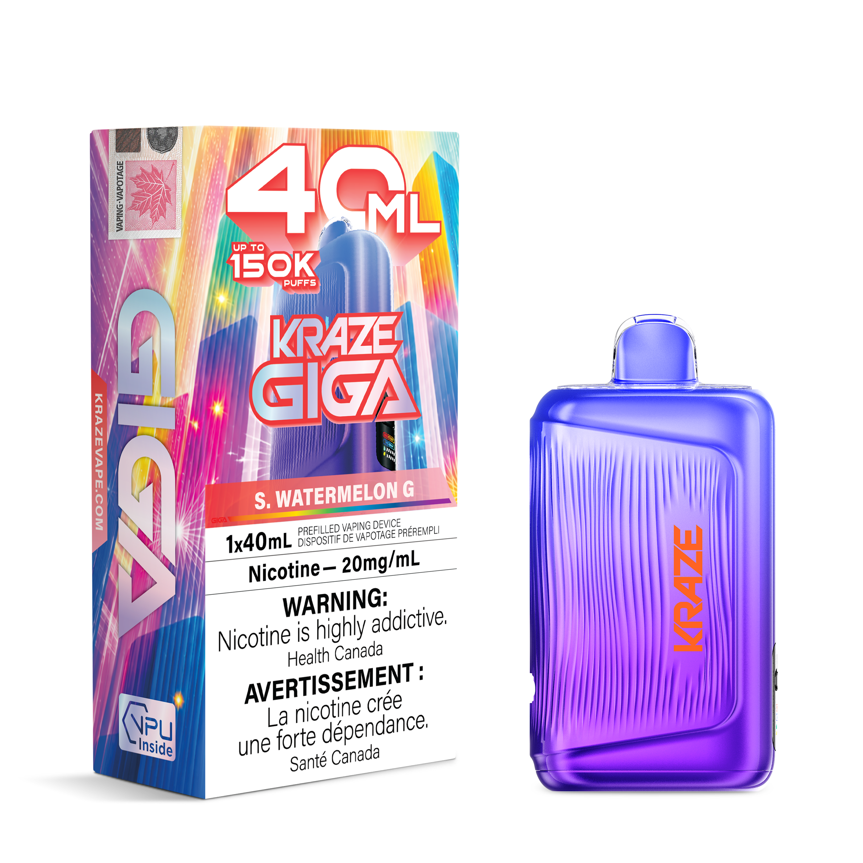 [ONT] Kraze - Giga - Rechargeable Disposable - 150k Puffs