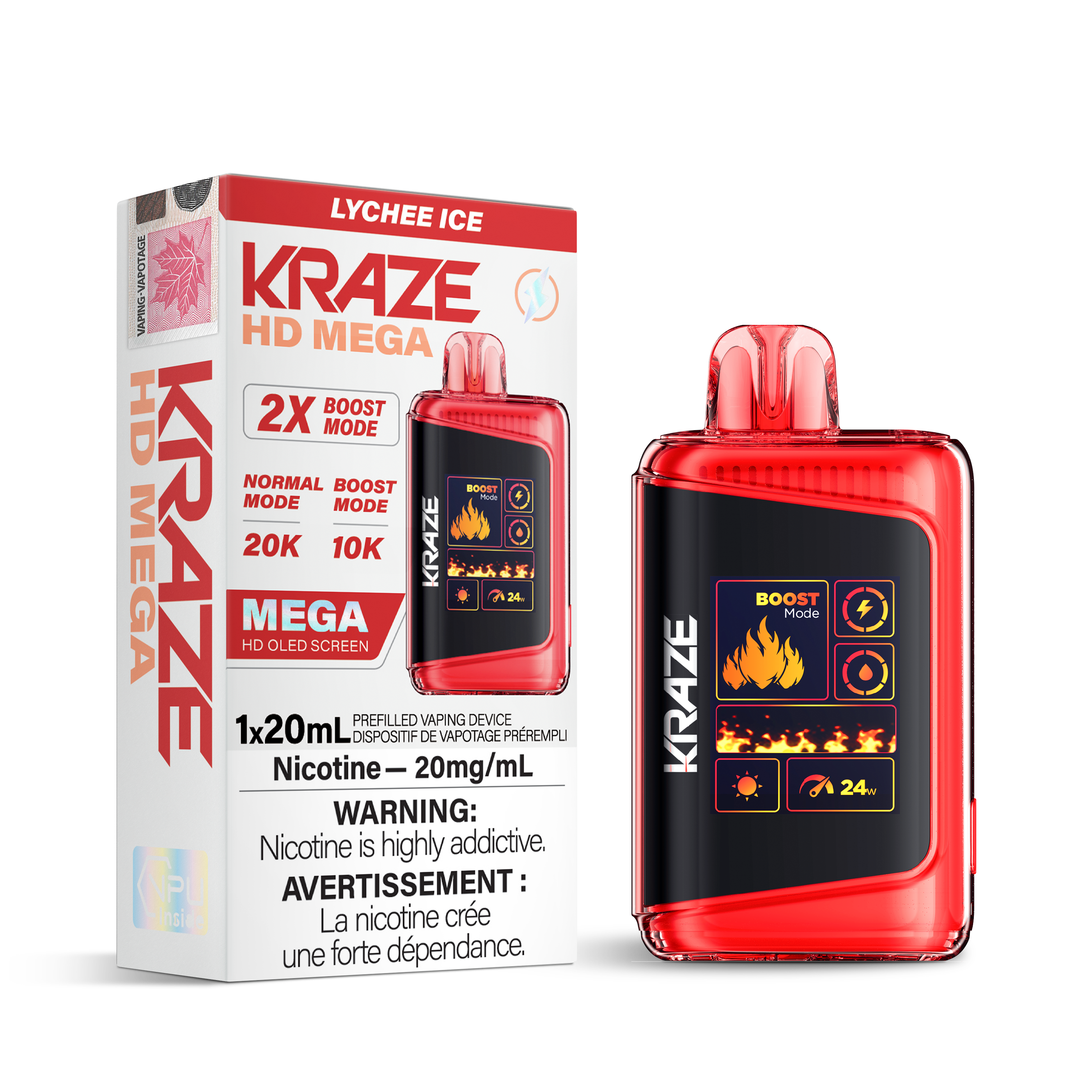 Kraze - HD Mega - Rechargeable Disposable - 20k Puffs [ONTARIO]