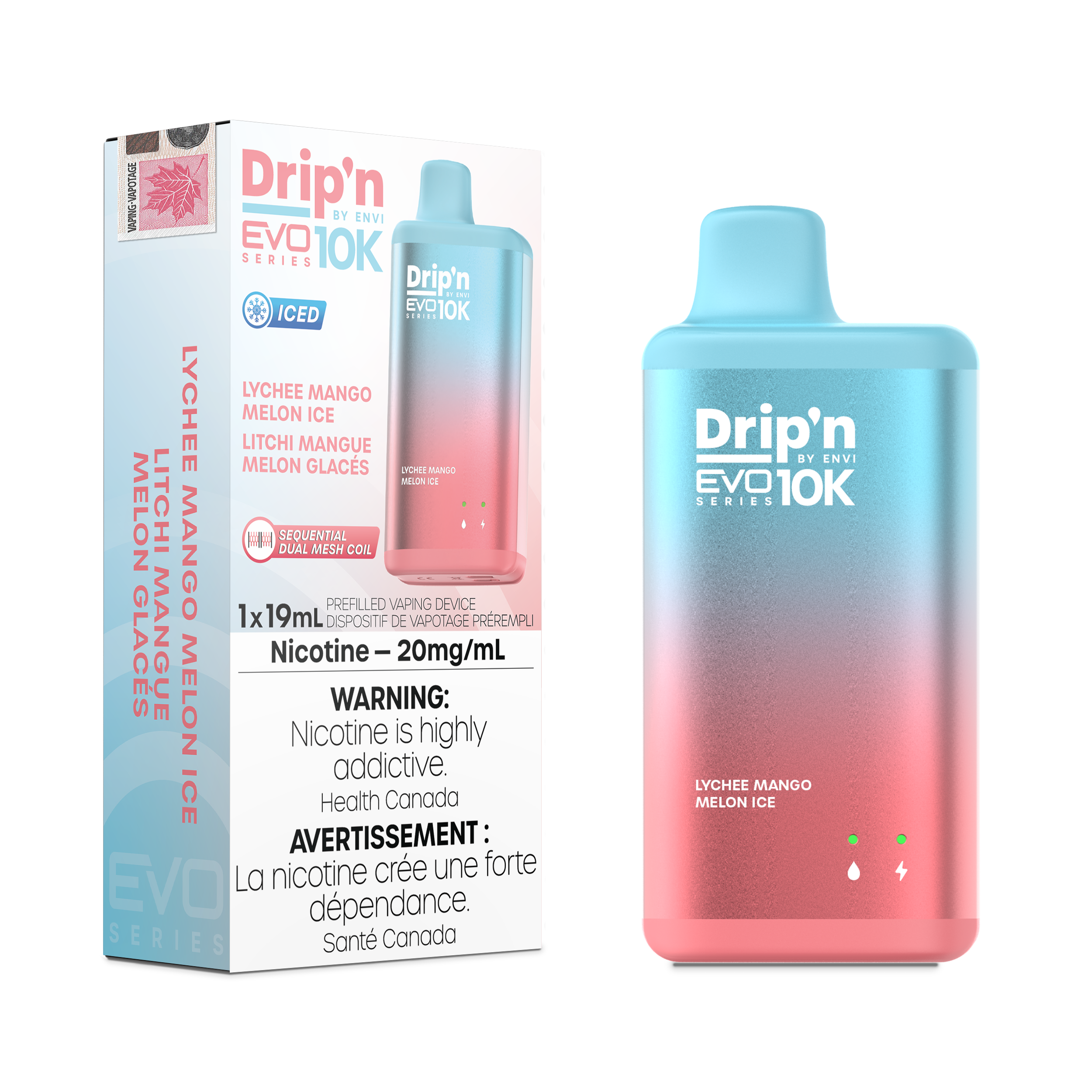Drip'n by Envi - Drip'n EVO10K - Rechargeable Disposable - 10k Puffs [ONTARIO]