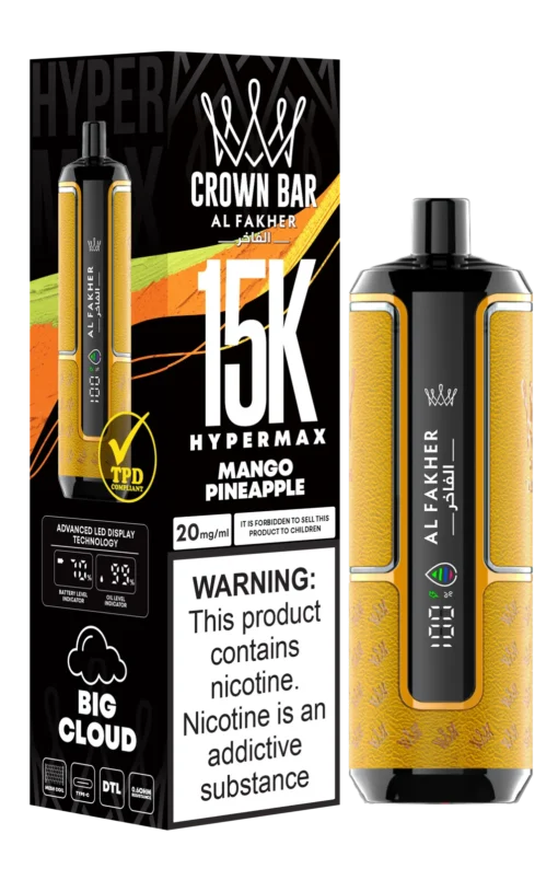 Al Fakher - Crown Bar Hypermax - Rechargeable Disposable - 15K Puffs [ONTARIO]