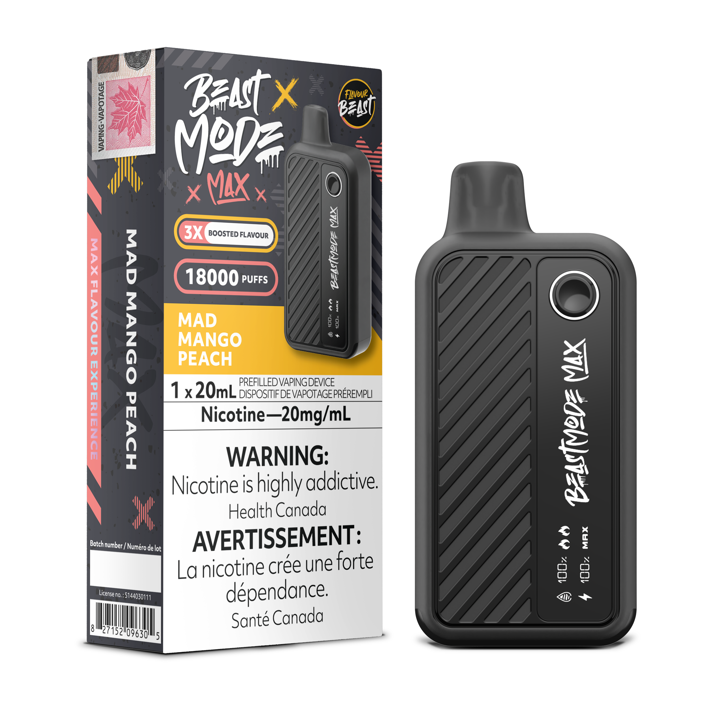 Flavour Beast - Beast Mode MAX - Rechargeable Disposable - 18k Puffs [ONTARIO]