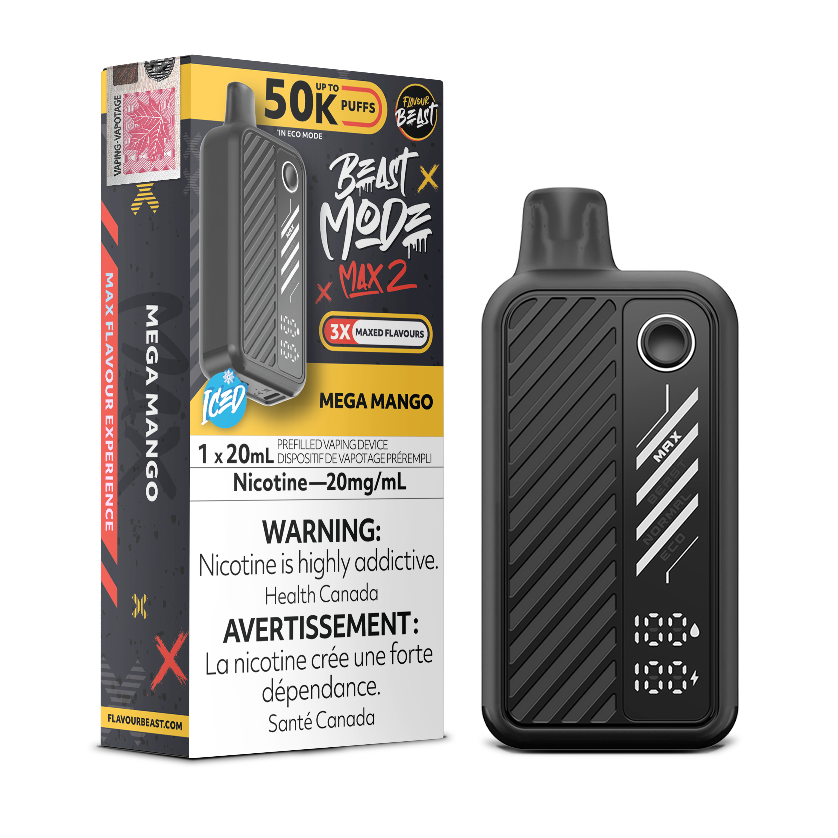 Flavour Beast - Beast Mode MAX 2 - Rechargeable Disposable - 50k Puffs [ONTARIO]