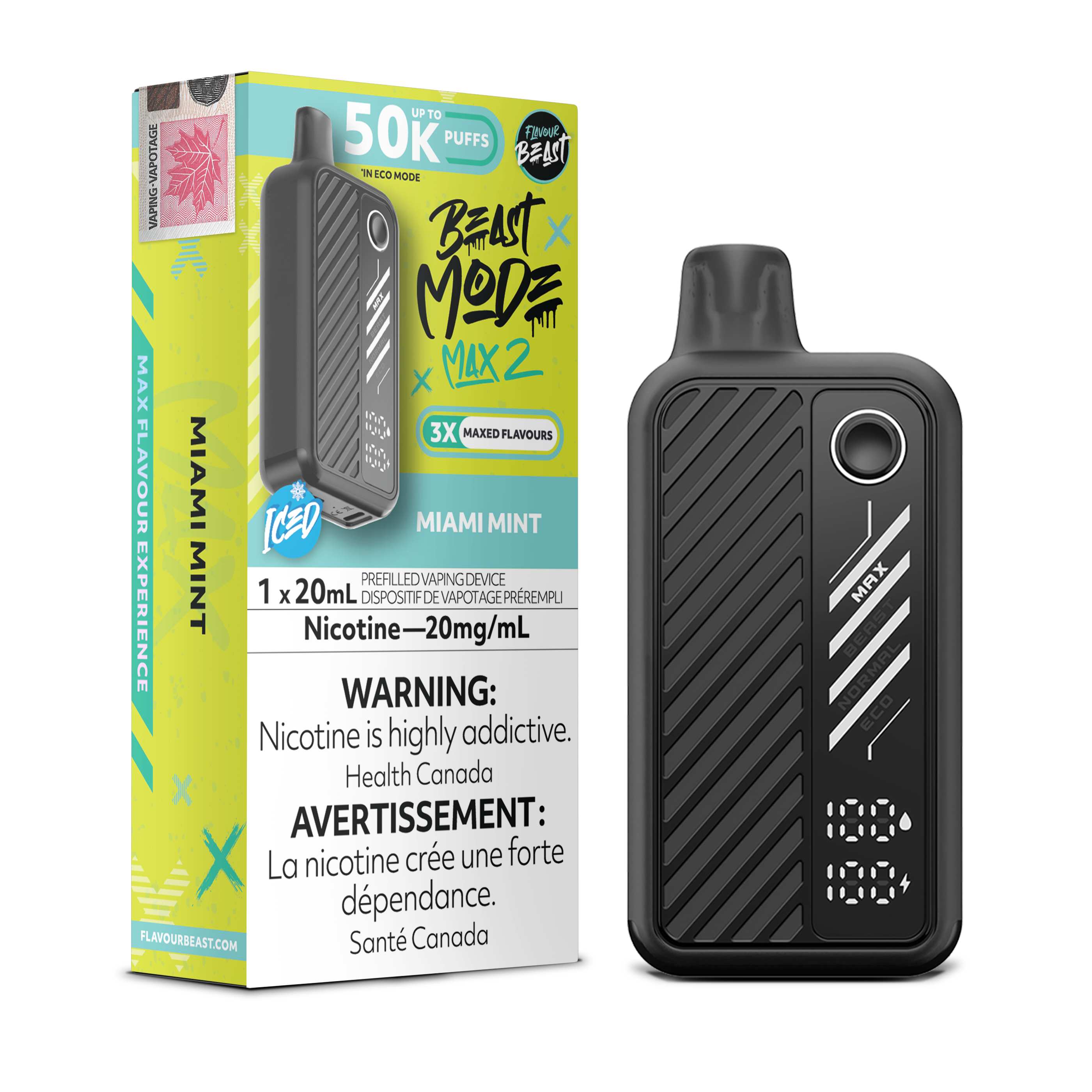 Flavour Beast - Beast Mode MAX 2 - Rechargeable Disposable - 50k Puffs [ONTARIO]
