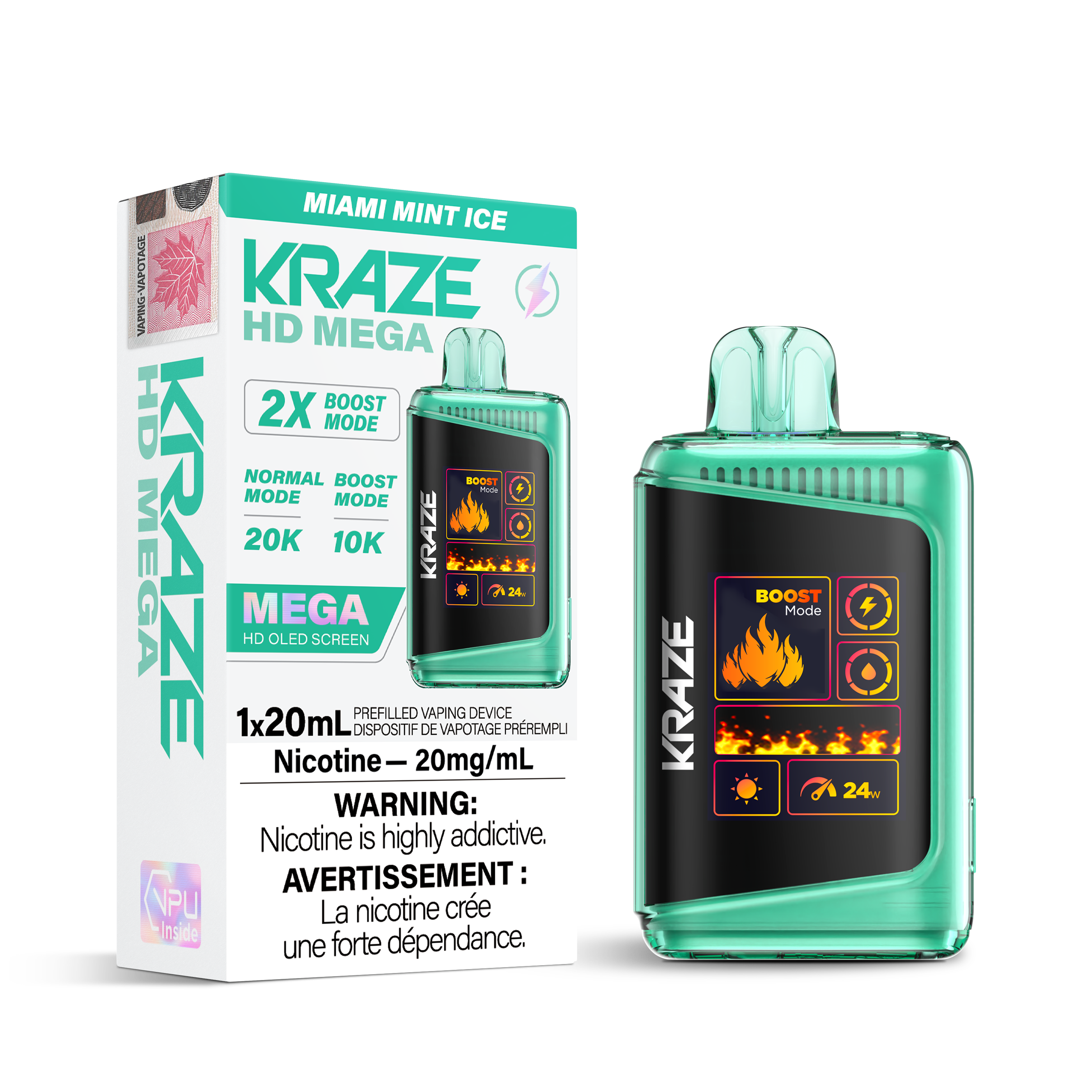 Kraze - HD Mega - Rechargeable Disposable - 20k Puffs [ONTARIO]
