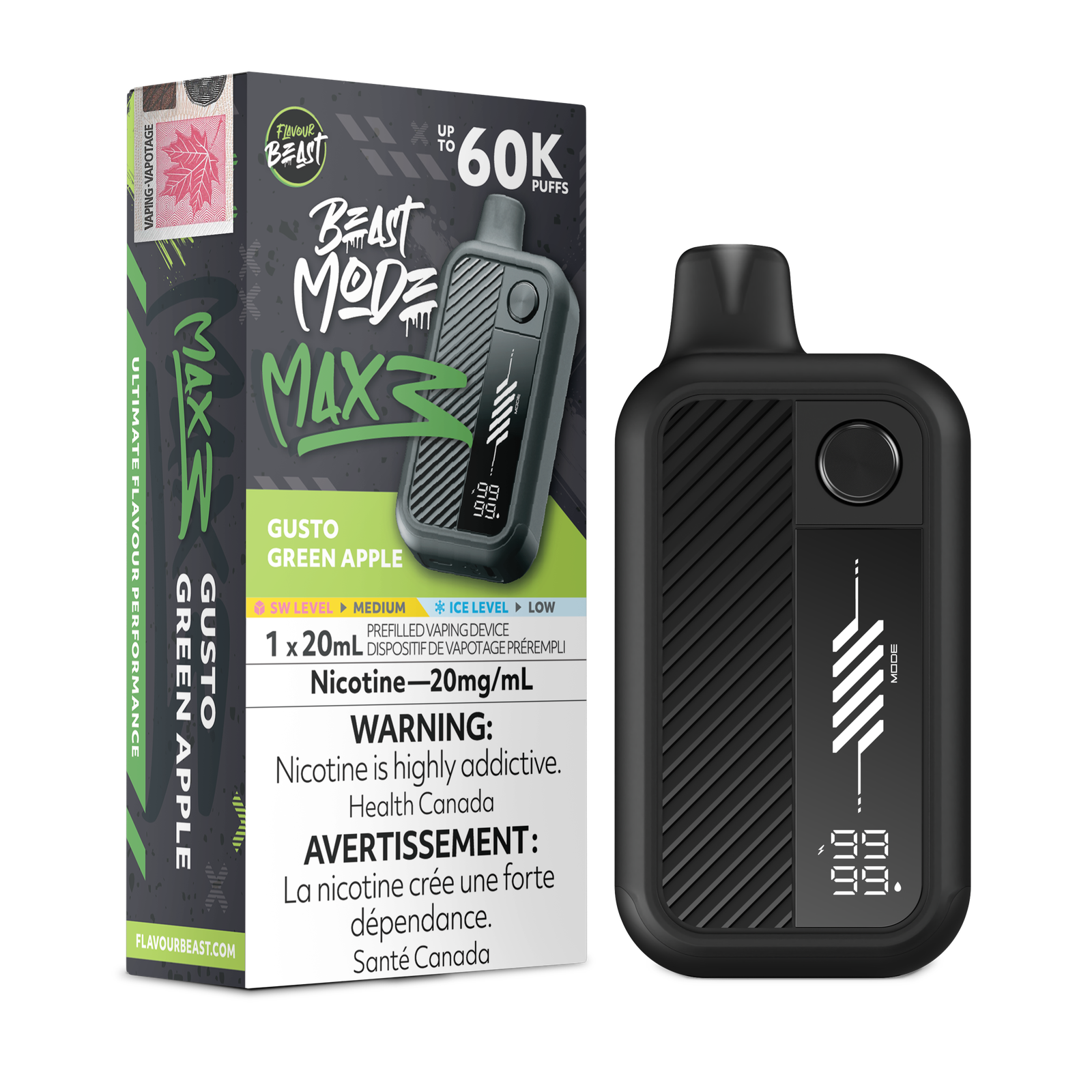 [ONT] Flavour Beast - Beast Mode MAX 3 - Rechargeable Disposable - 60k Puffs