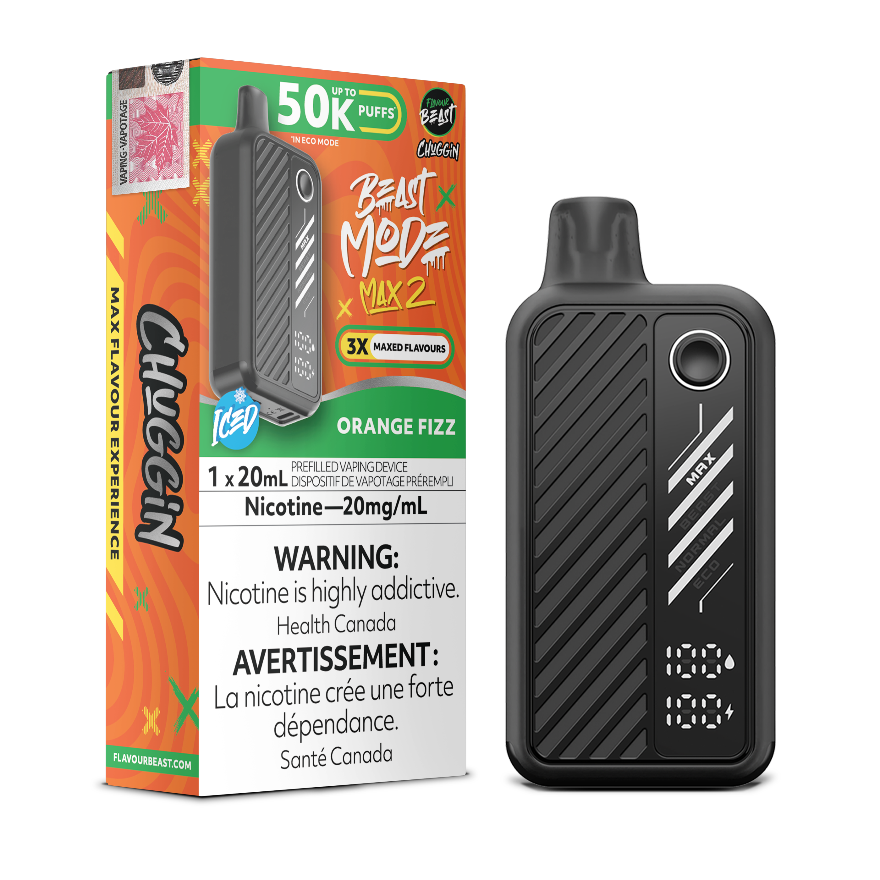 Flavour Beast - Beast Mode MAX 2 - Rechargeable Disposable - 50k Puffs [ONTARIO]