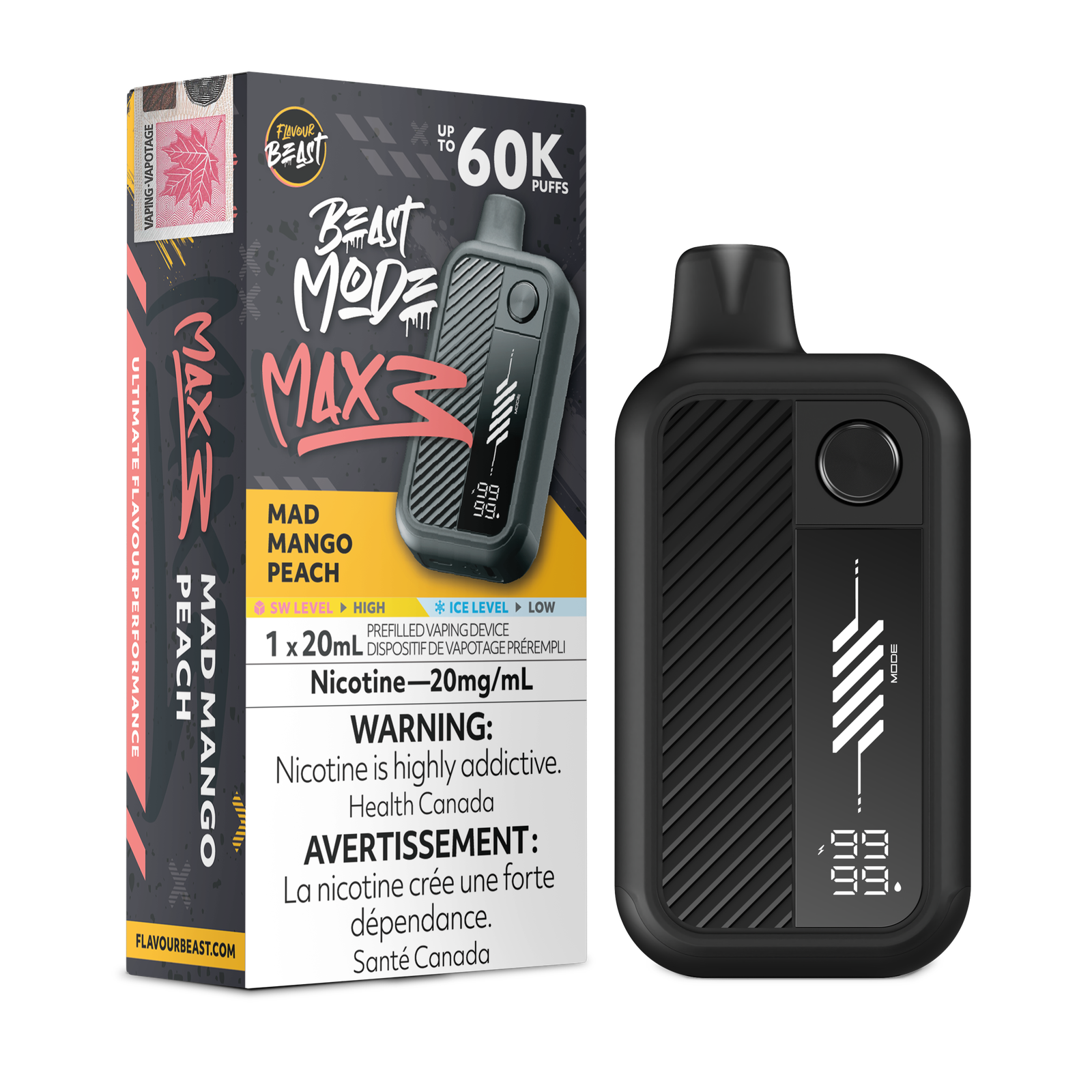 [ONT] Flavour Beast - Beast Mode MAX 3 - Rechargeable Disposable - 60k Puffs
