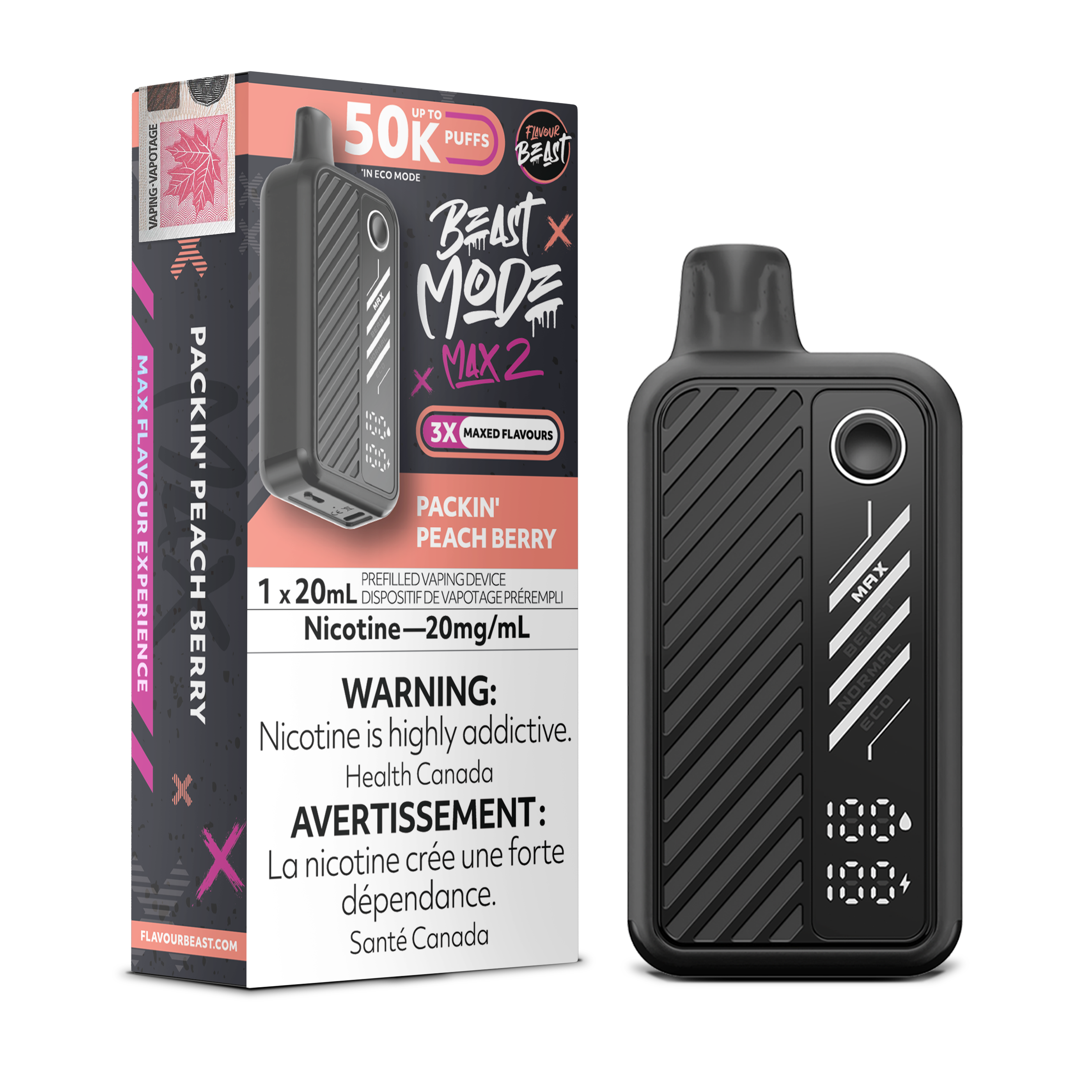 Flavour Beast - Beast Mode MAX 2 - Rechargeable Disposable - 50k Puffs [ONTARIO]