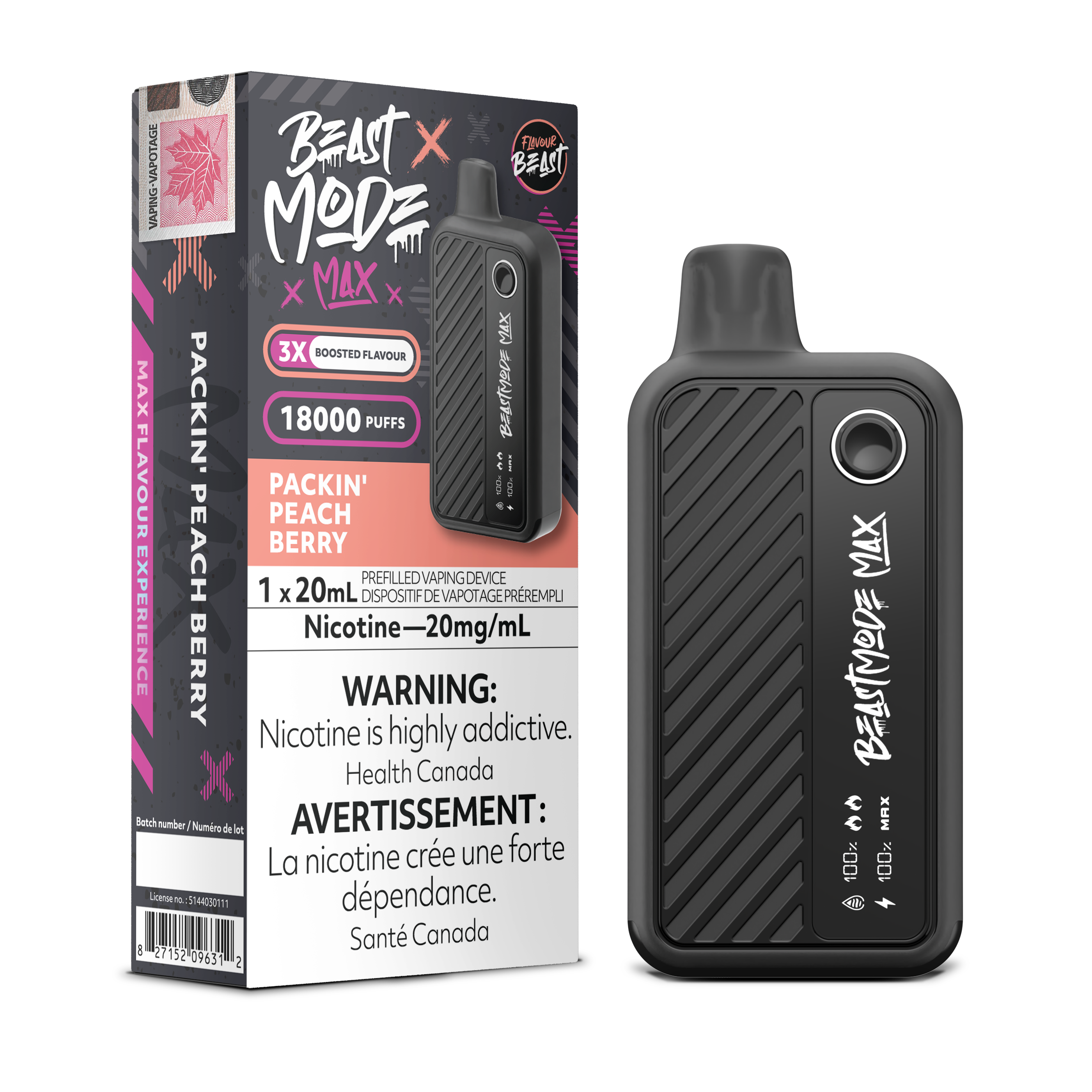 Flavour Beast - Beast Mode MAX - Rechargeable Disposable - 18k Puffs [ONTARIO]