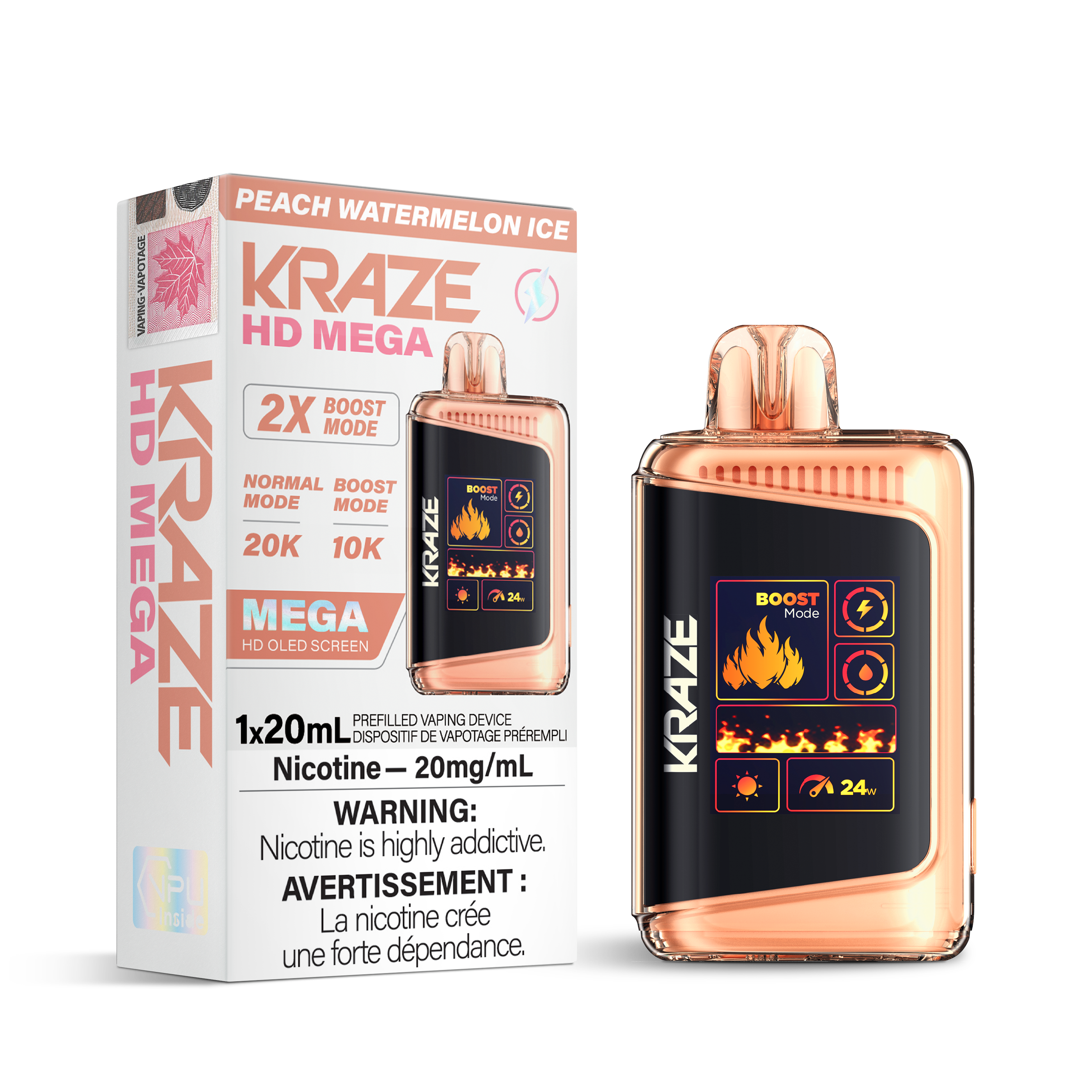 Kraze - HD Mega - Rechargeable Disposable - 20k Puffs [ONTARIO]
