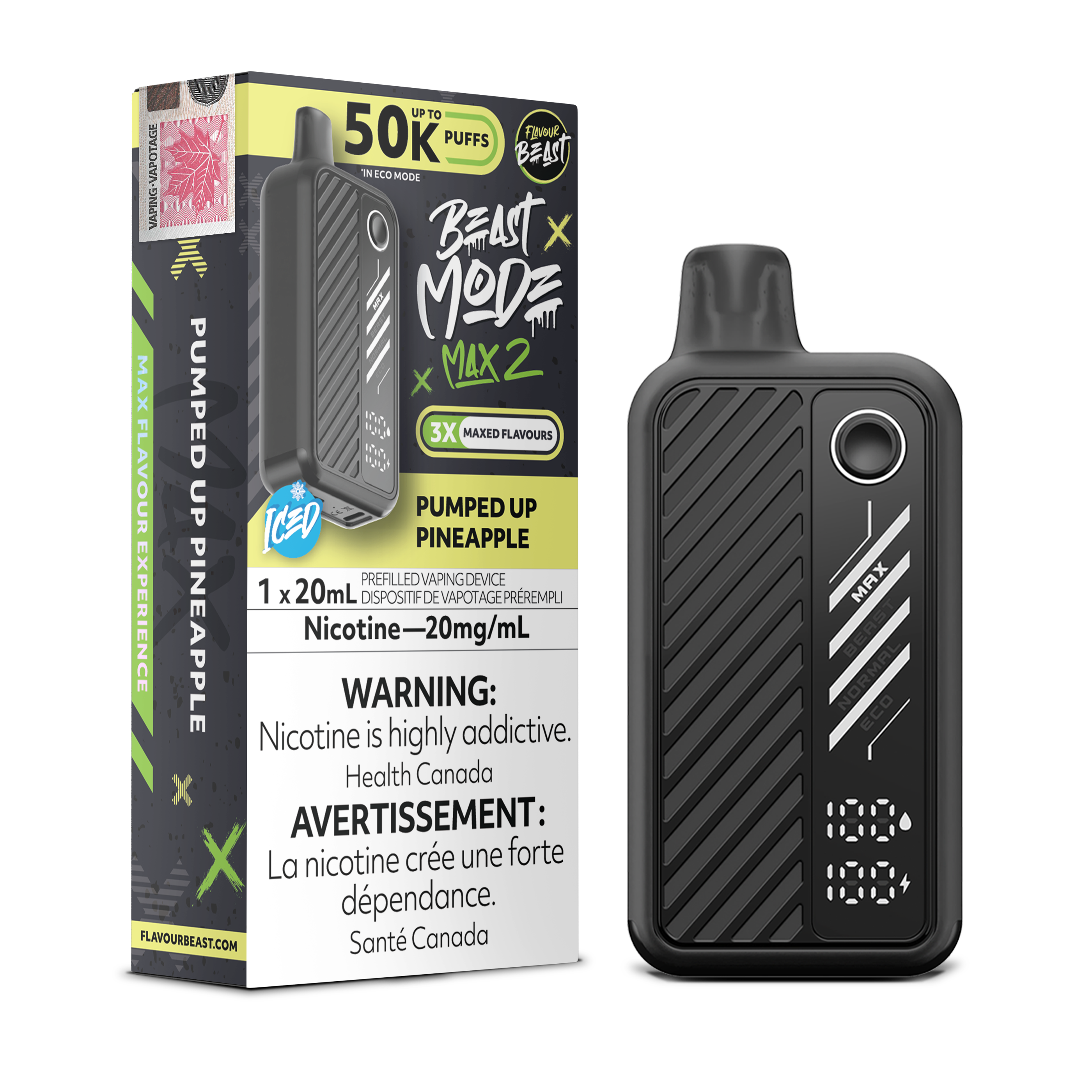 Flavour Beast - Beast Mode MAX 2 - Rechargeable Disposable - 50k Puffs [ONTARIO]