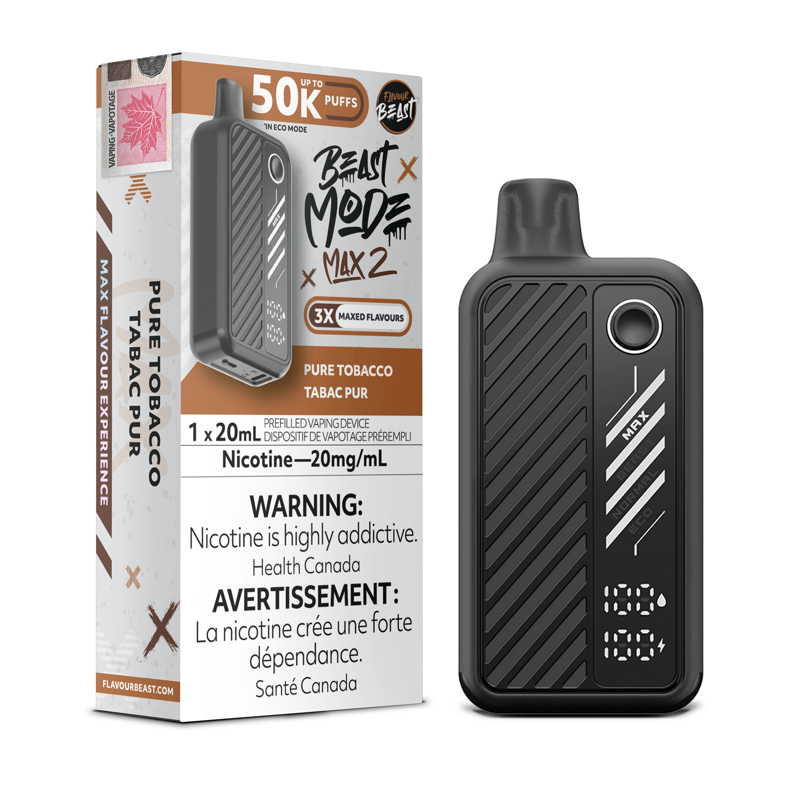 Flavour Beast - Beast Mode MAX 2 - Rechargeable Disposable - 50k Puffs [ONTARIO]
