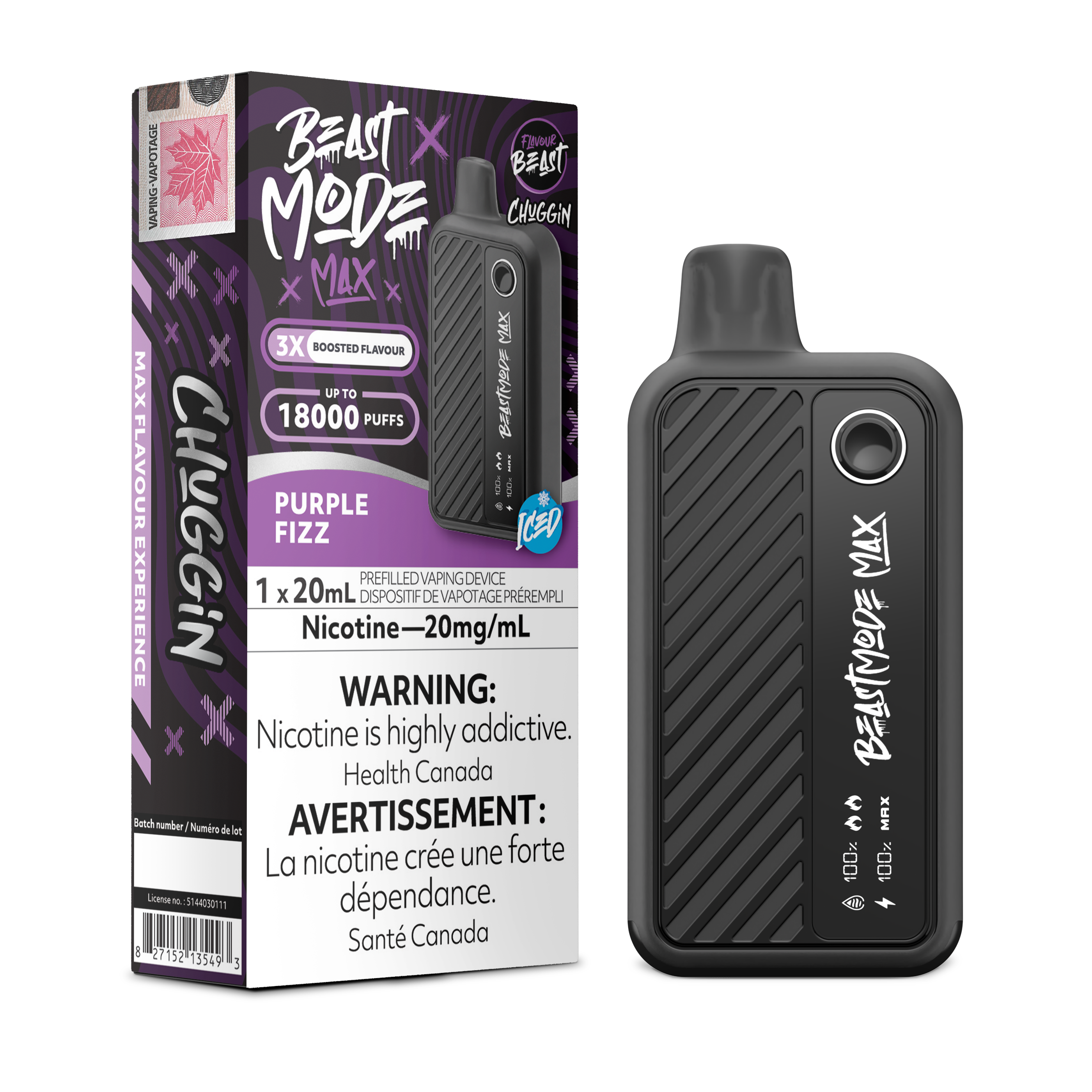 Flavour Beast - Beast Mode MAX - Rechargeable Disposable - 18k Puffs [ONTARIO]