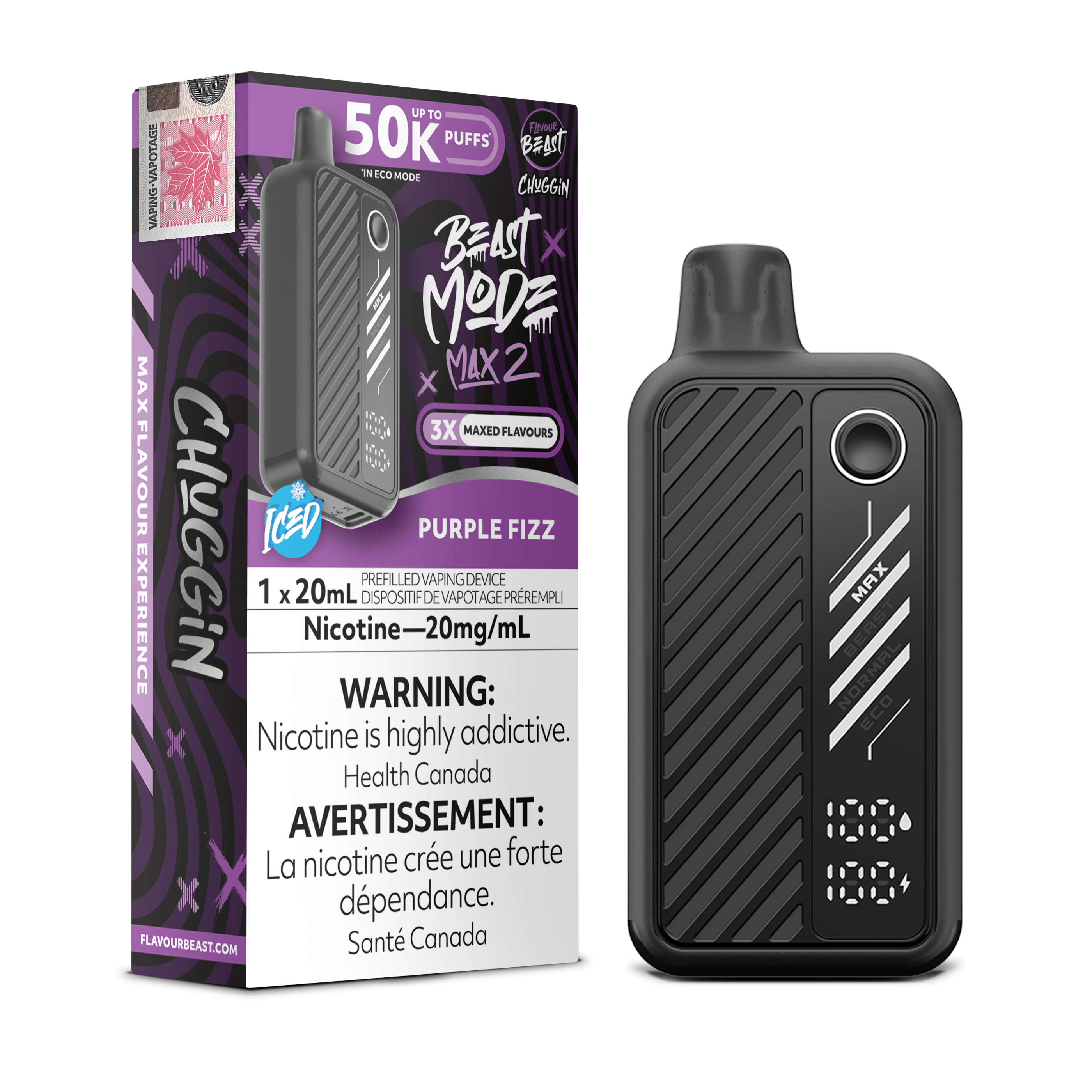 Flavour Beast - Beast Mode MAX 2 - Rechargeable Disposable - 50k Puffs [ONTARIO]