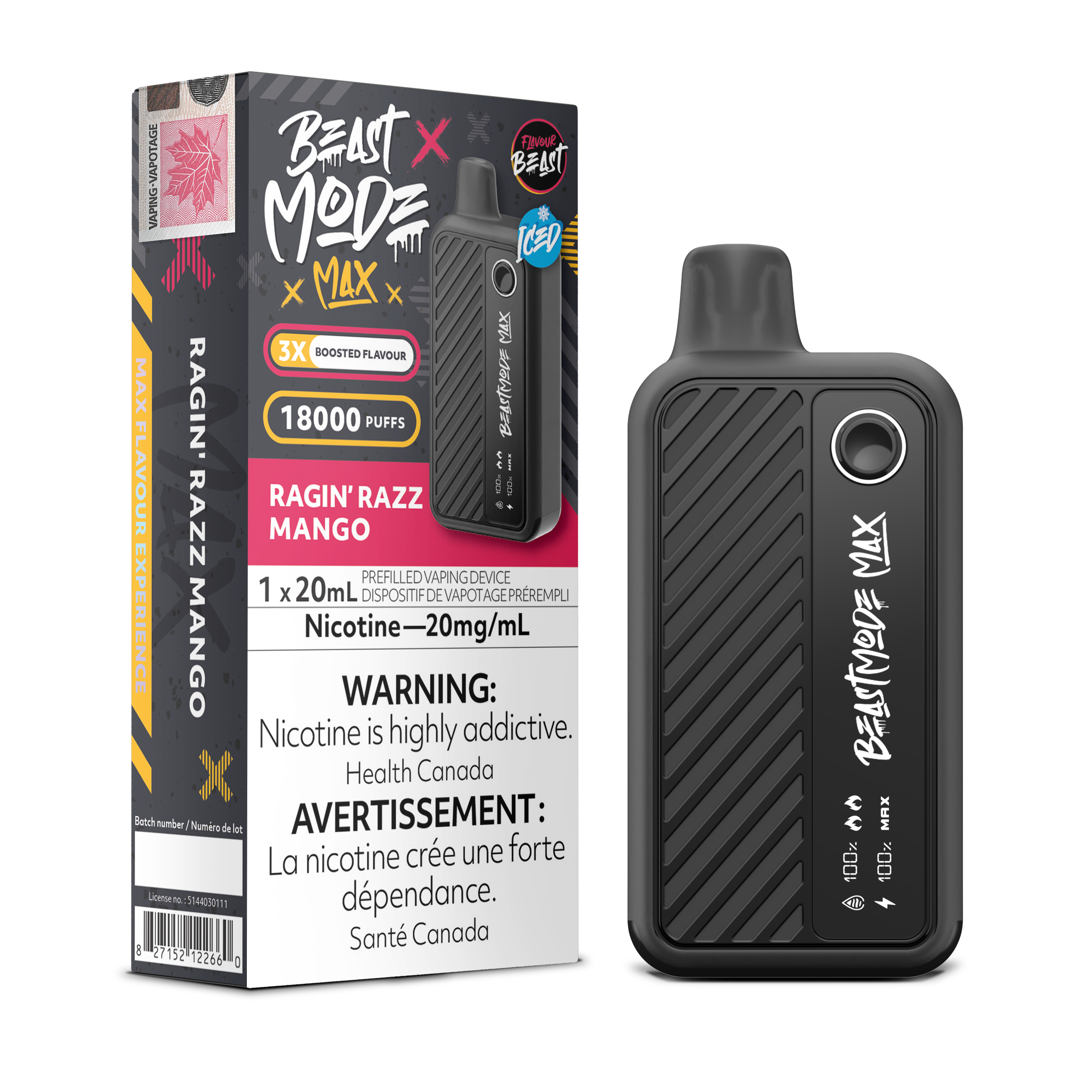 Flavour Beast - Beast Mode MAX - Rechargeable Disposable - 18k Puffs [ONTARIO]