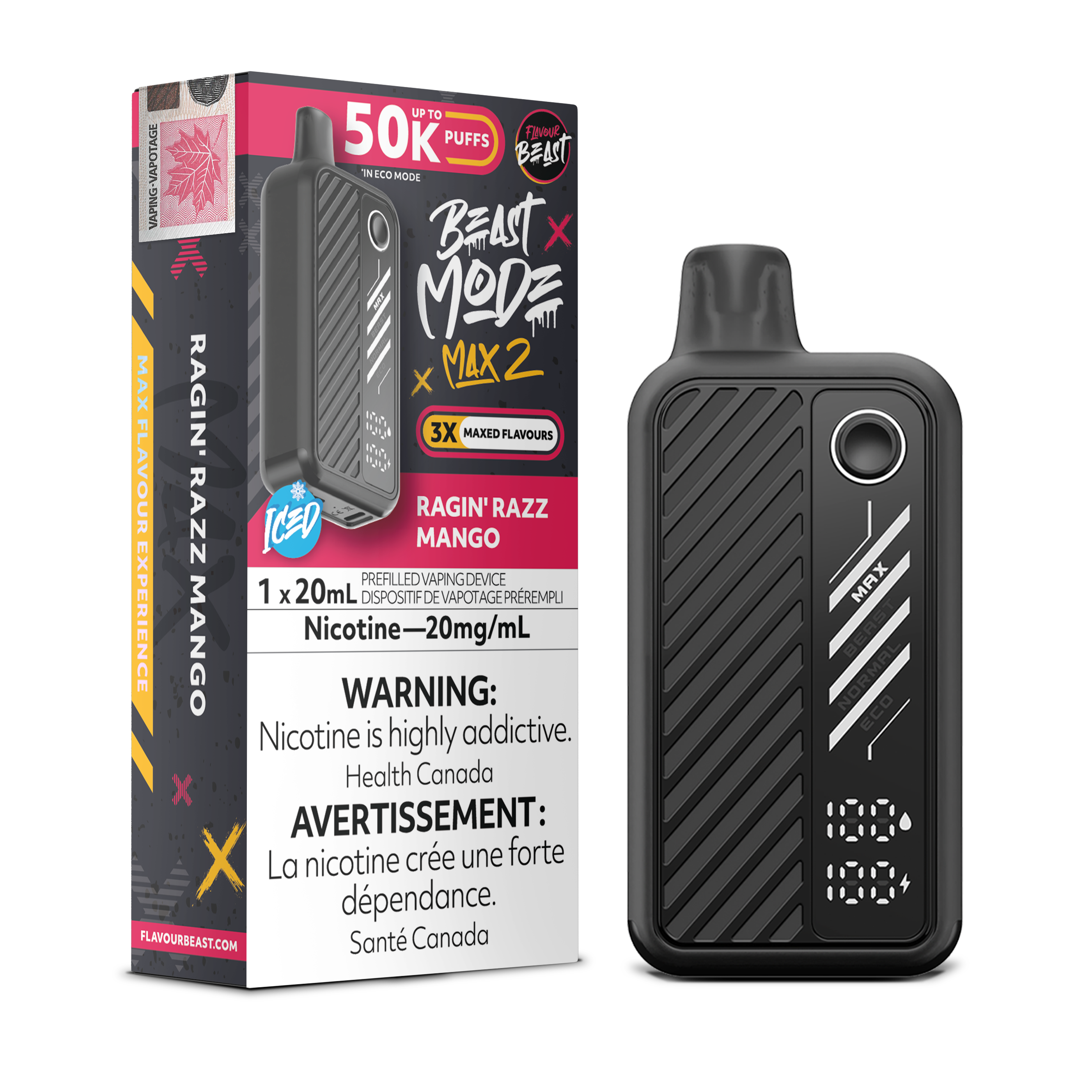 Flavour Beast - Beast Mode MAX 2 - Rechargeable Disposable - 50k Puffs [ONTARIO]