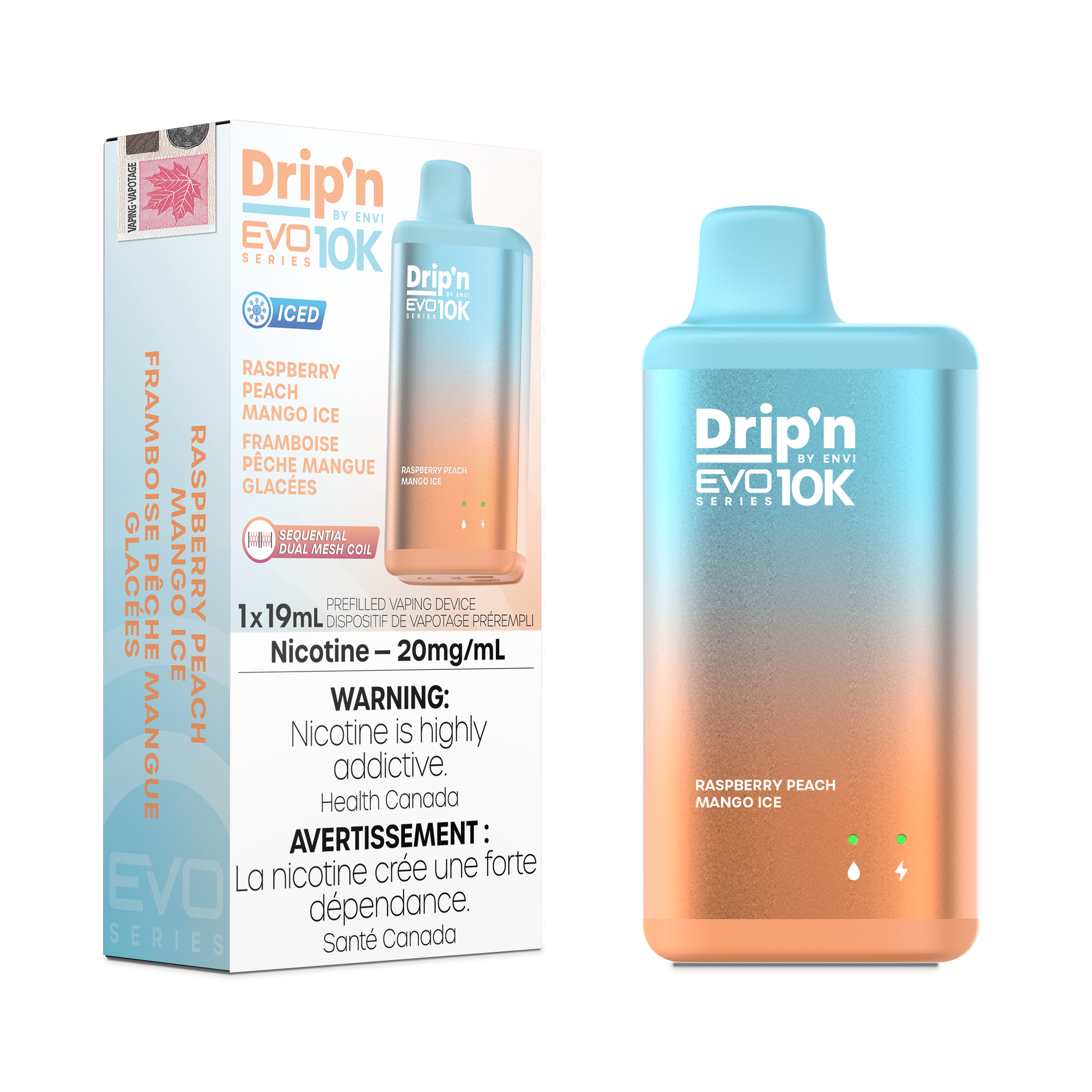 Drip'n by Envi - Drip'n EVO10K - Rechargeable Disposable - 10k Puffs [ONTARIO]