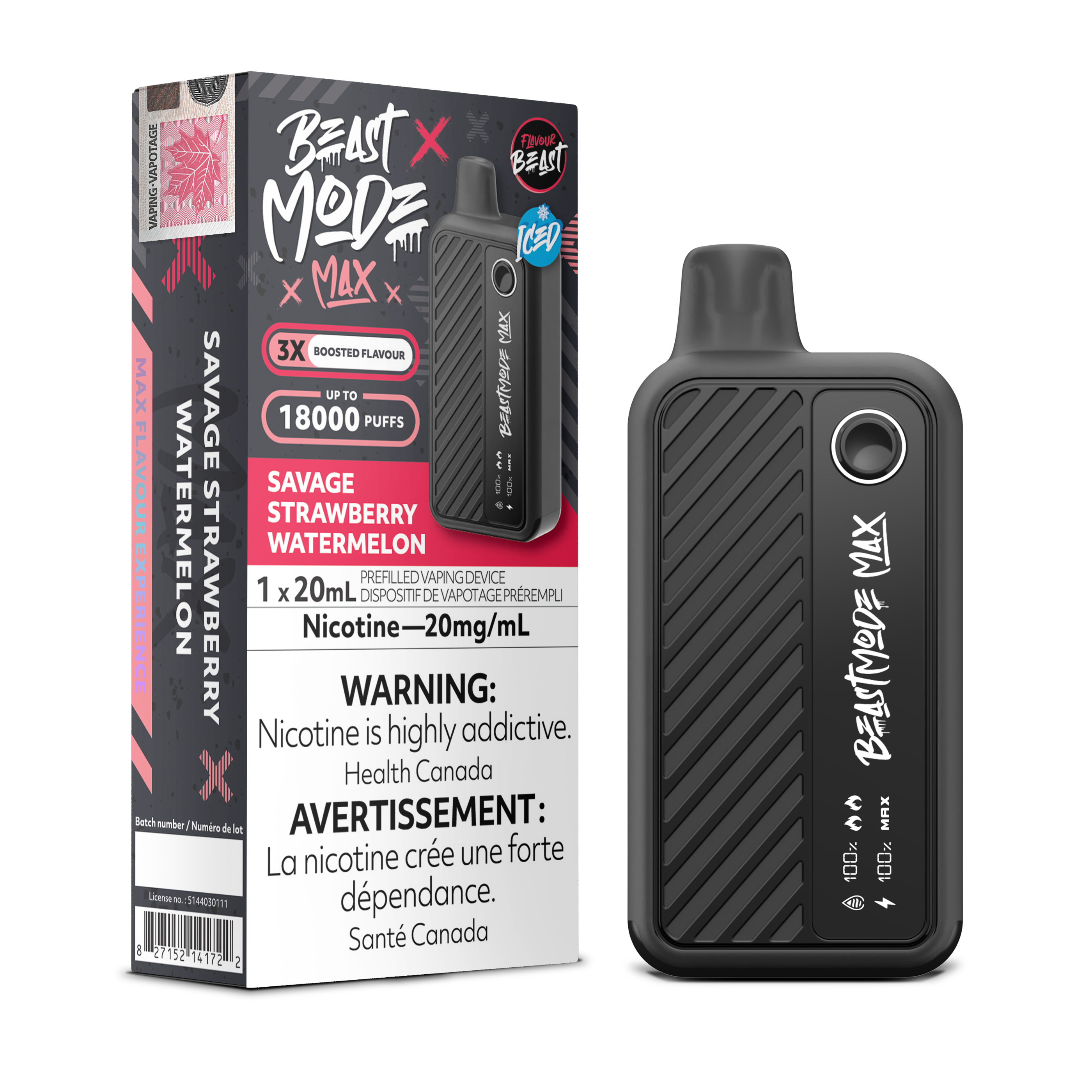 Flavour Beast - Beast Mode MAX - Rechargeable Disposable - 18k Puffs [ONTARIO]