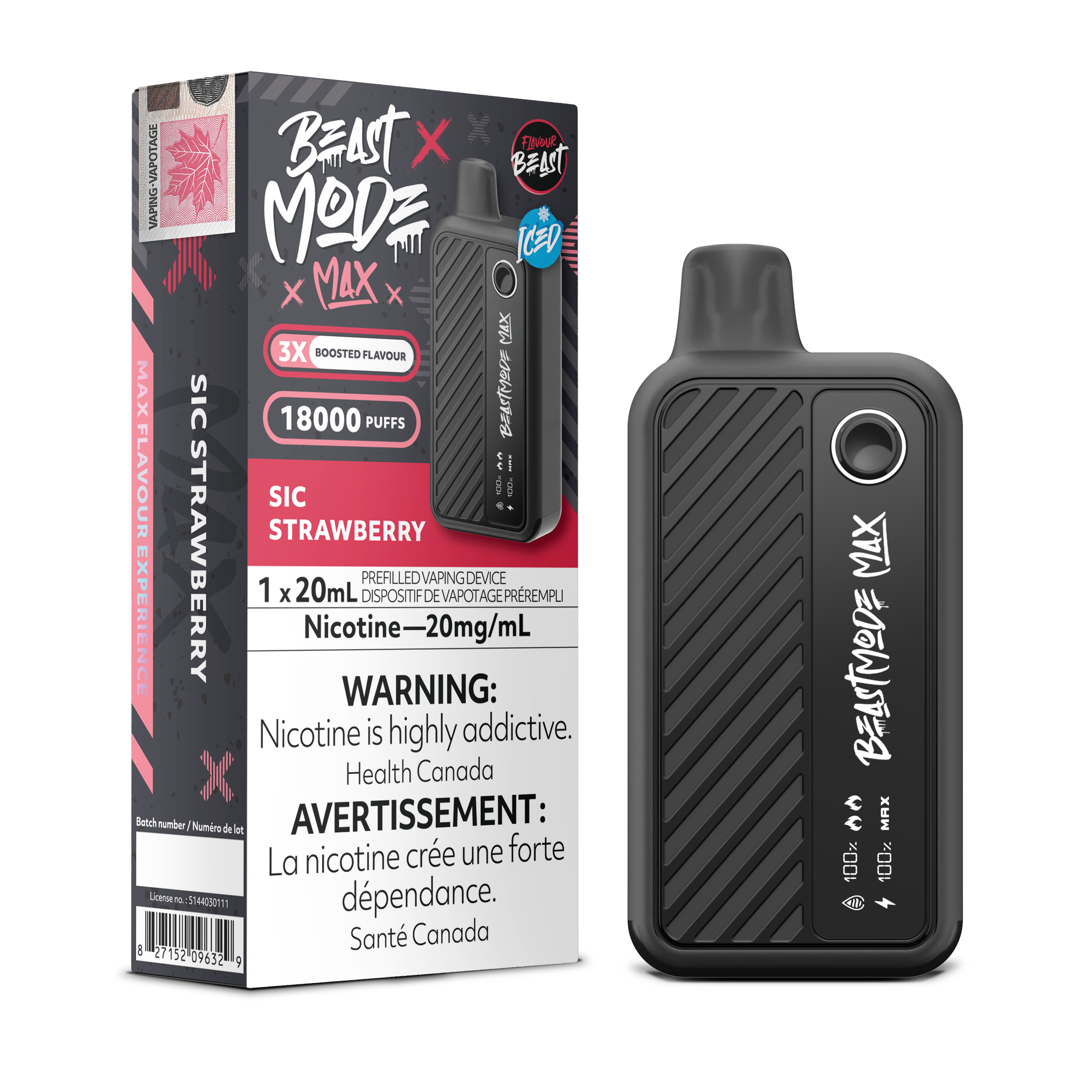 Flavour Beast - Beast Mode MAX - Rechargeable Disposable - 18k Puffs [ONTARIO]