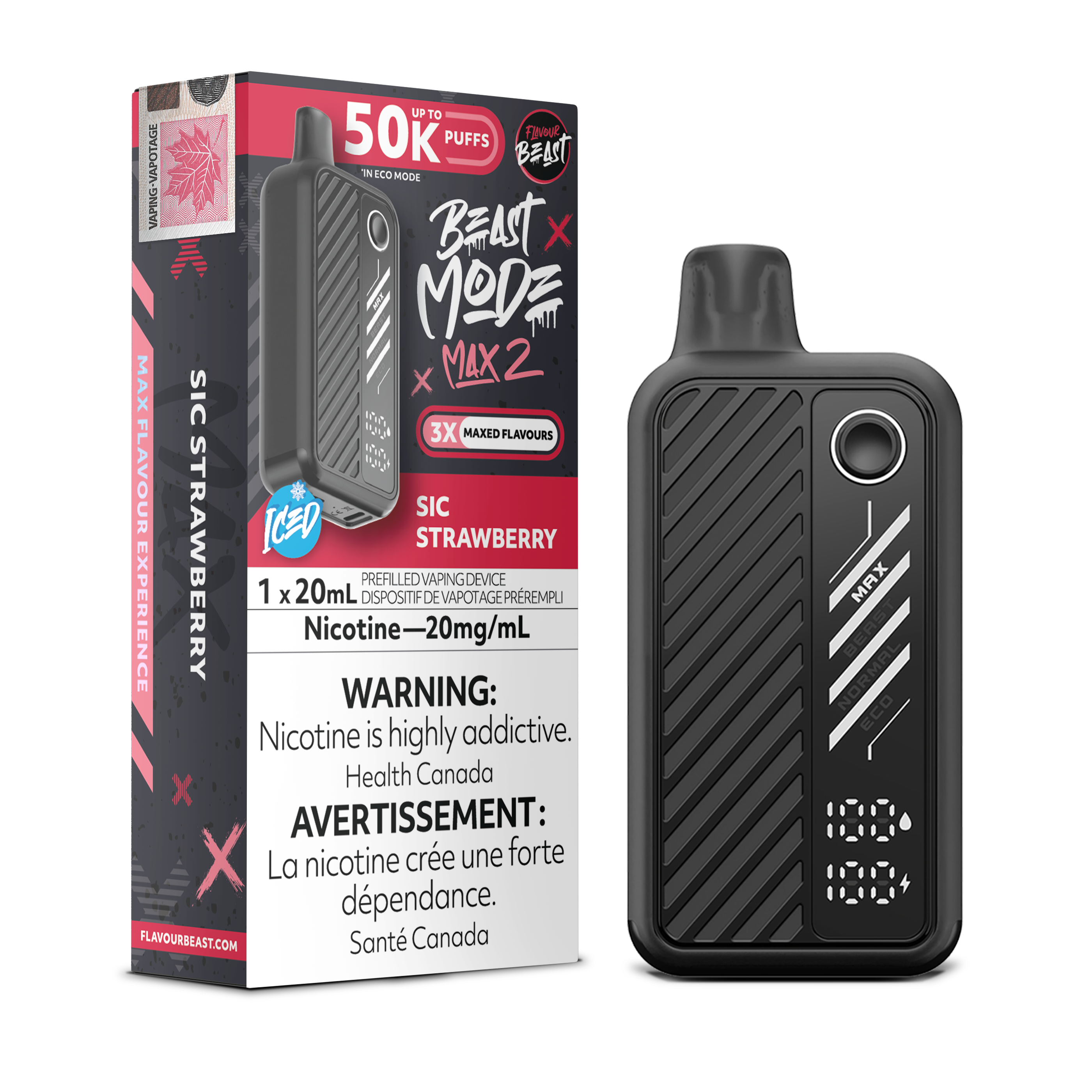 Flavour Beast - Beast Mode MAX 2 - Rechargeable Disposable - 50k Puffs [ONTARIO]