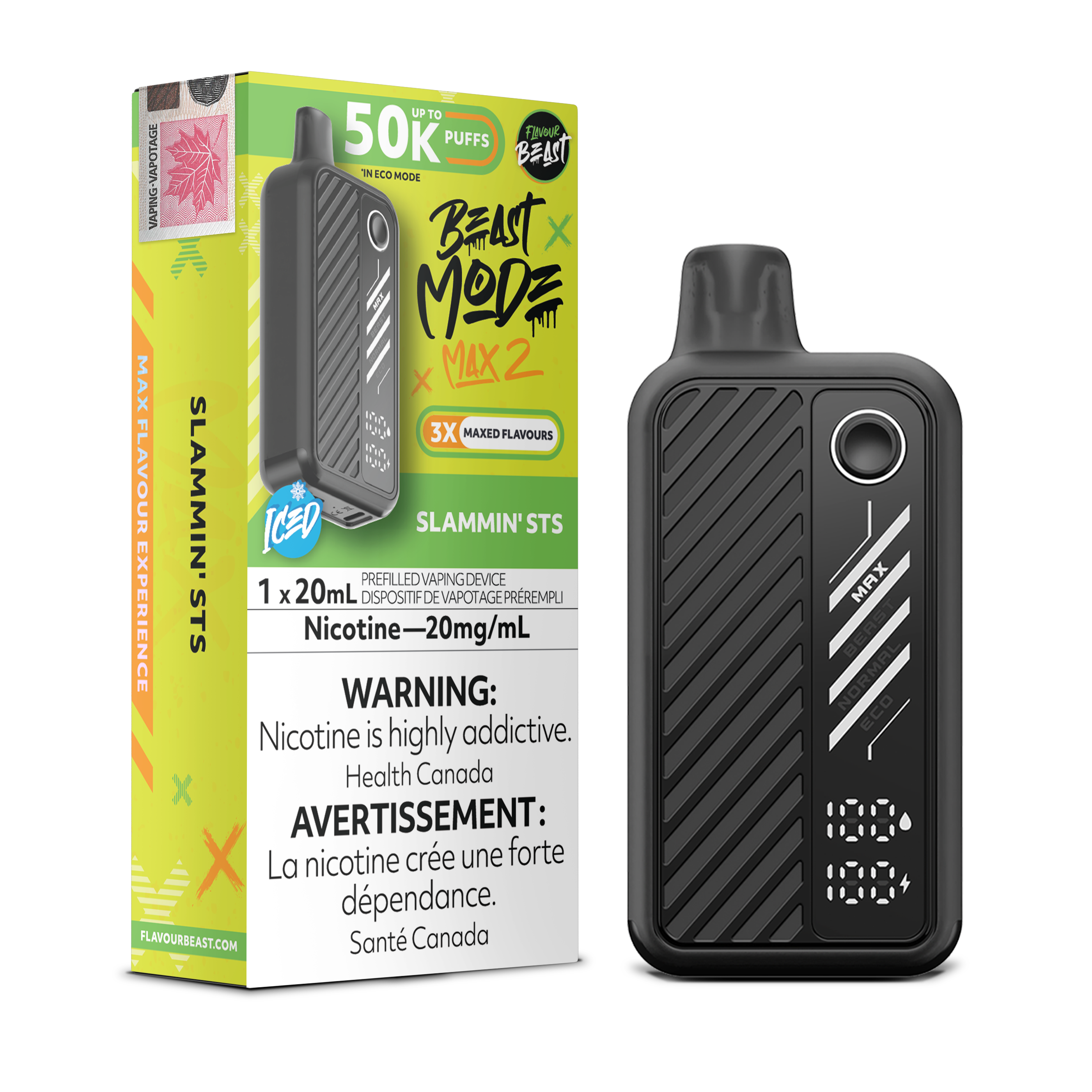 Flavour Beast - Beast Mode MAX 2 - Rechargeable Disposable - 50k Puffs [ONTARIO]