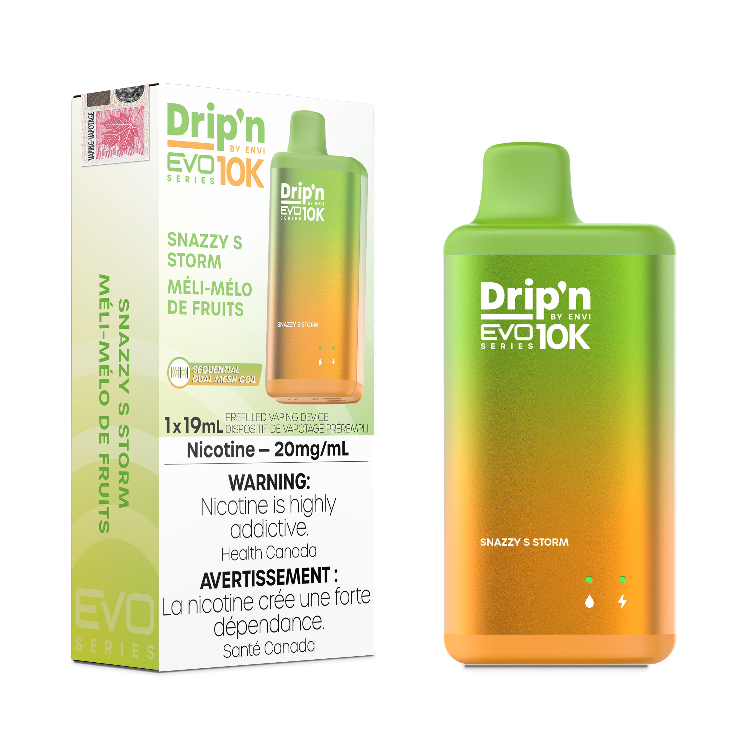 Drip'n by Envi - Drip'n EVO10K - Rechargeable Disposable - 10k Puffs [ONTARIO]