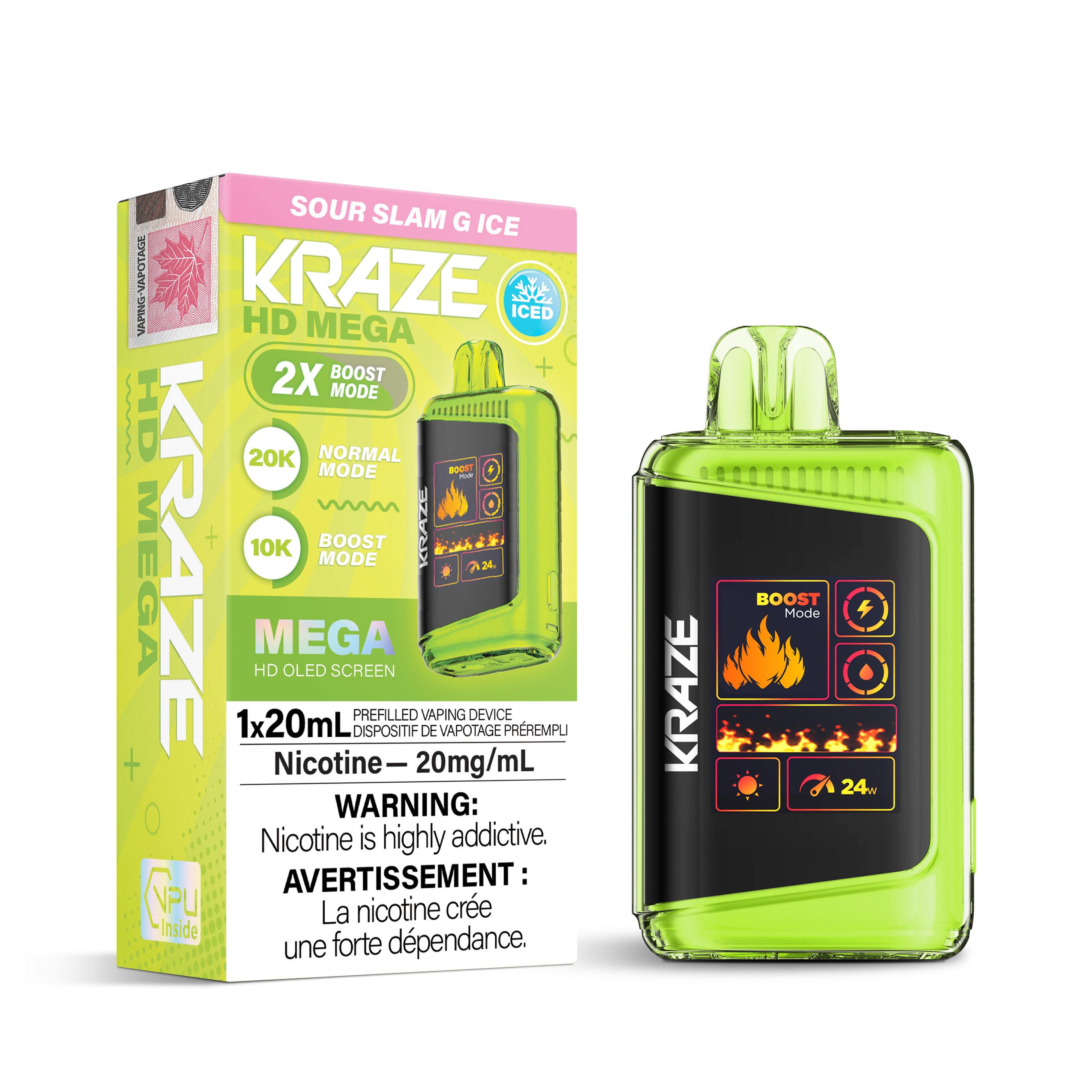 Kraze - HD Mega - Rechargeable Disposable - 20k Puffs [ONTARIO]
