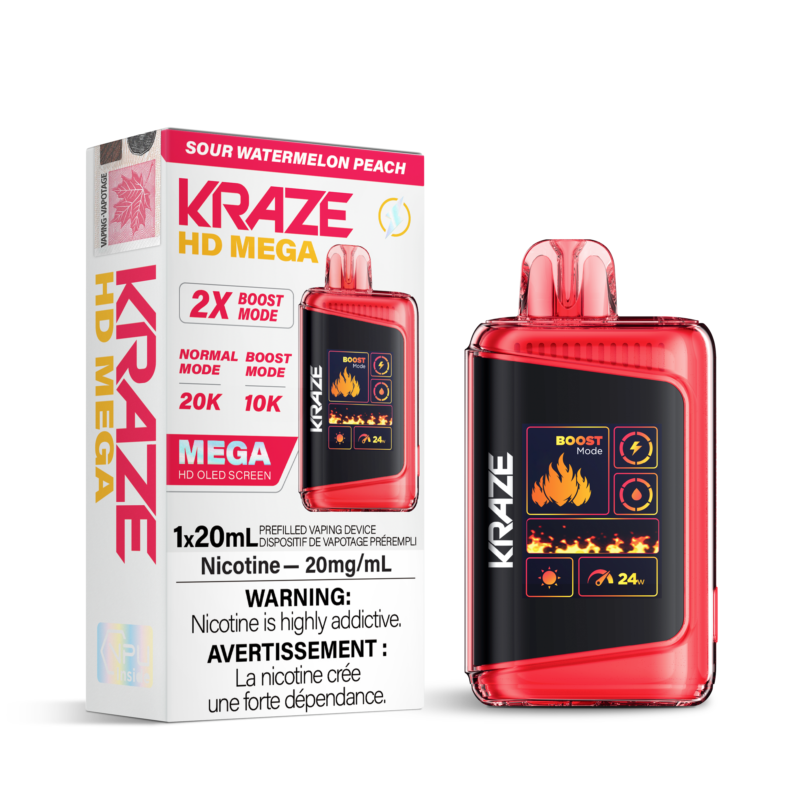 Kraze - HD Mega - Rechargeable Disposable - 20k Puffs [ONTARIO]