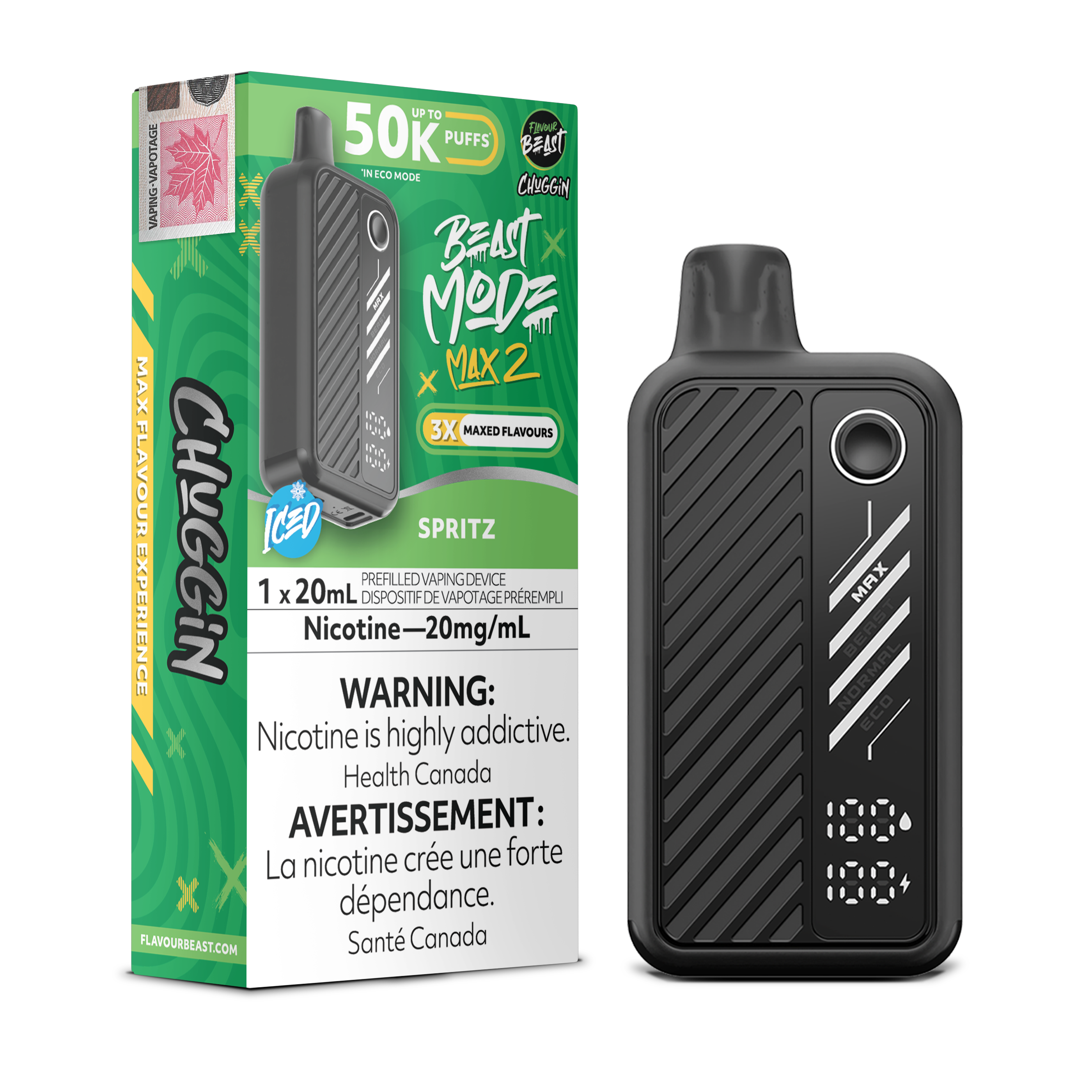 Flavour Beast - Beast Mode MAX 2 - Rechargeable Disposable - 50k Puffs [ONTARIO]