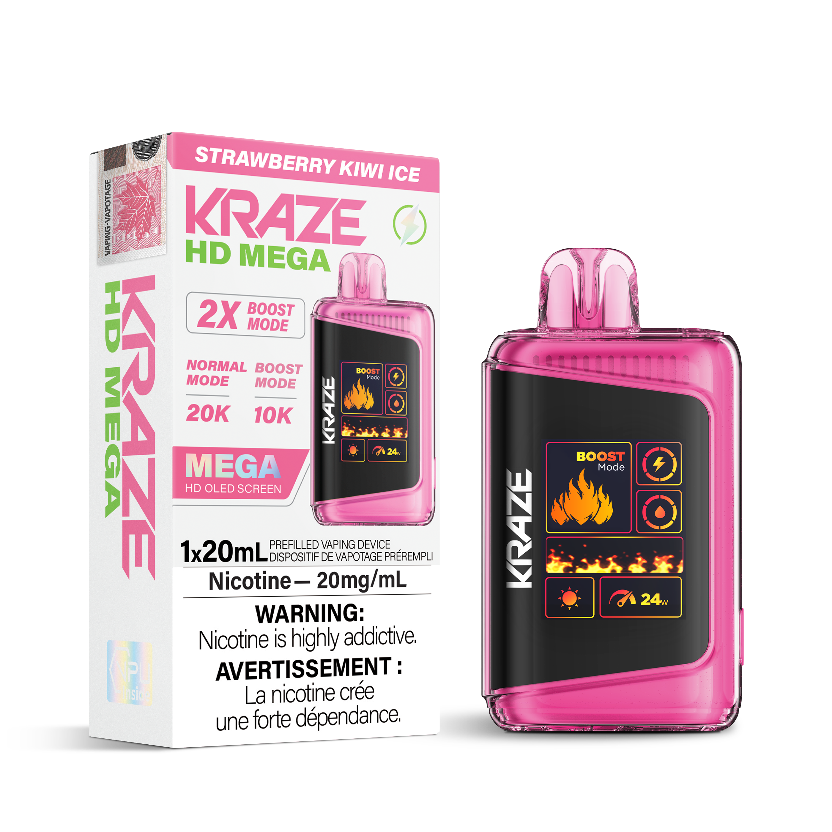 Kraze - HD Mega - Rechargeable Disposable - 20k Puffs [ONTARIO]
