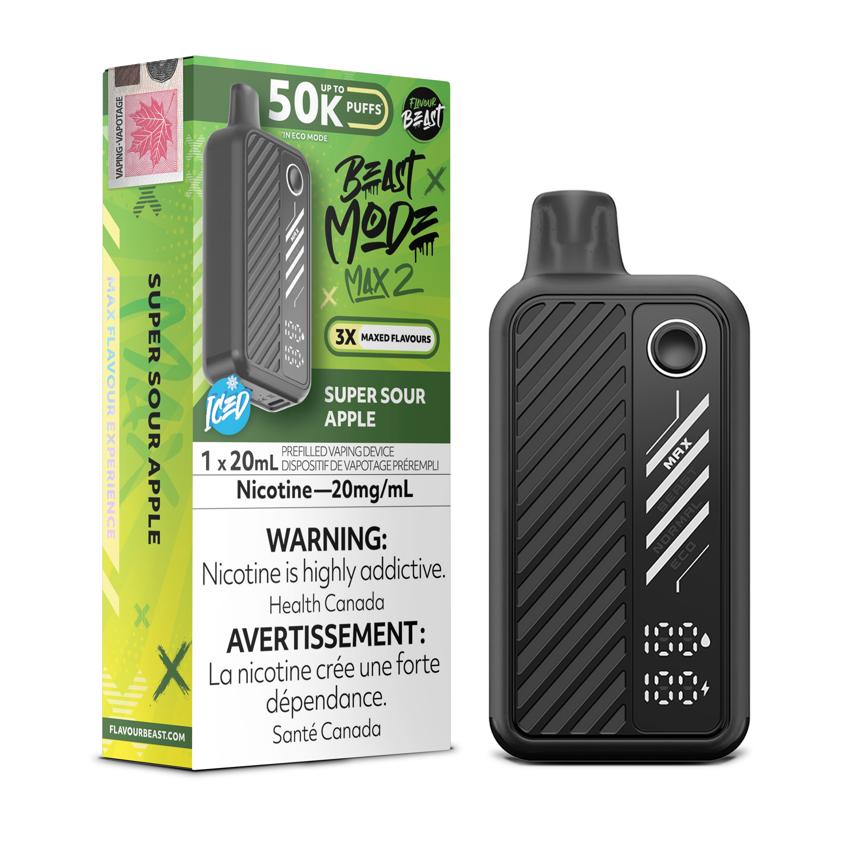 Flavour Beast - Beast Mode MAX 2 - Rechargeable Disposable - 50k Puffs [ONTARIO]