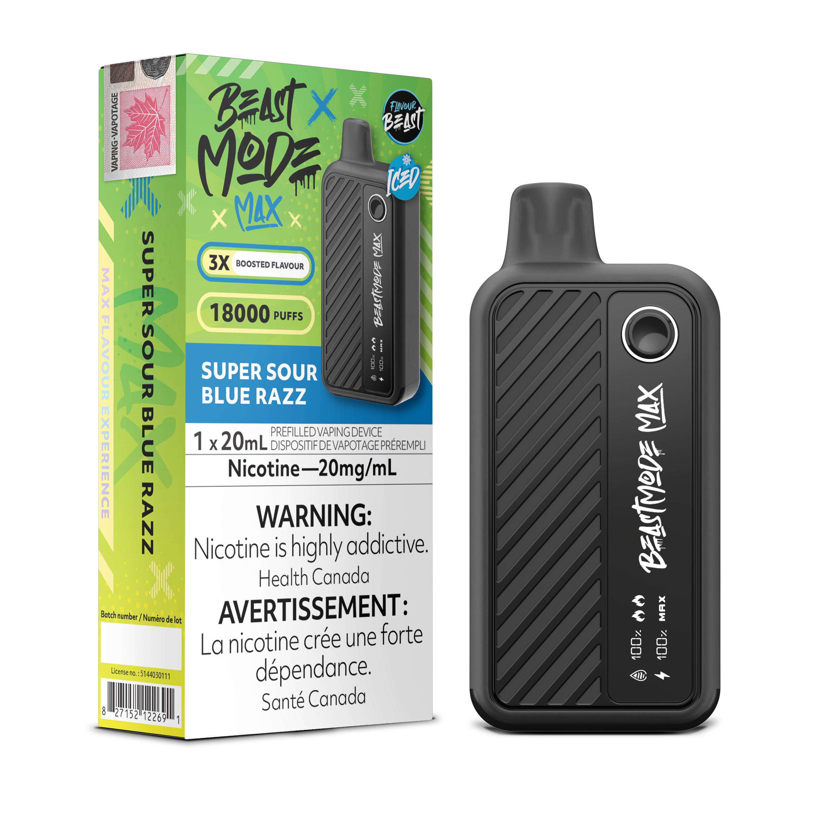 Flavour Beast - Beast Mode MAX - Rechargeable Disposable - 18k Puffs [ONTARIO]