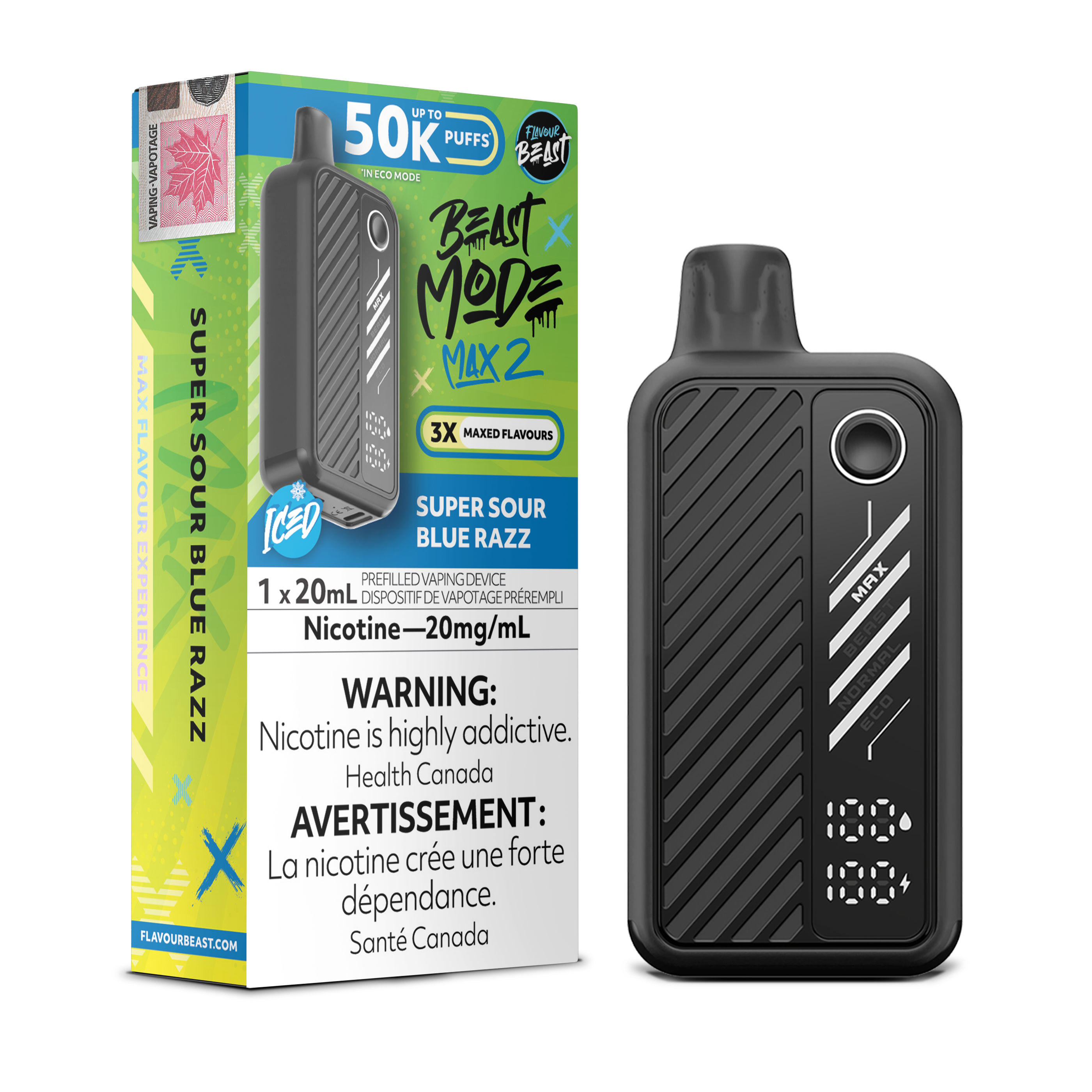 Flavour Beast - Beast Mode MAX 2 - Rechargeable Disposable - 50k Puffs [ONTARIO]