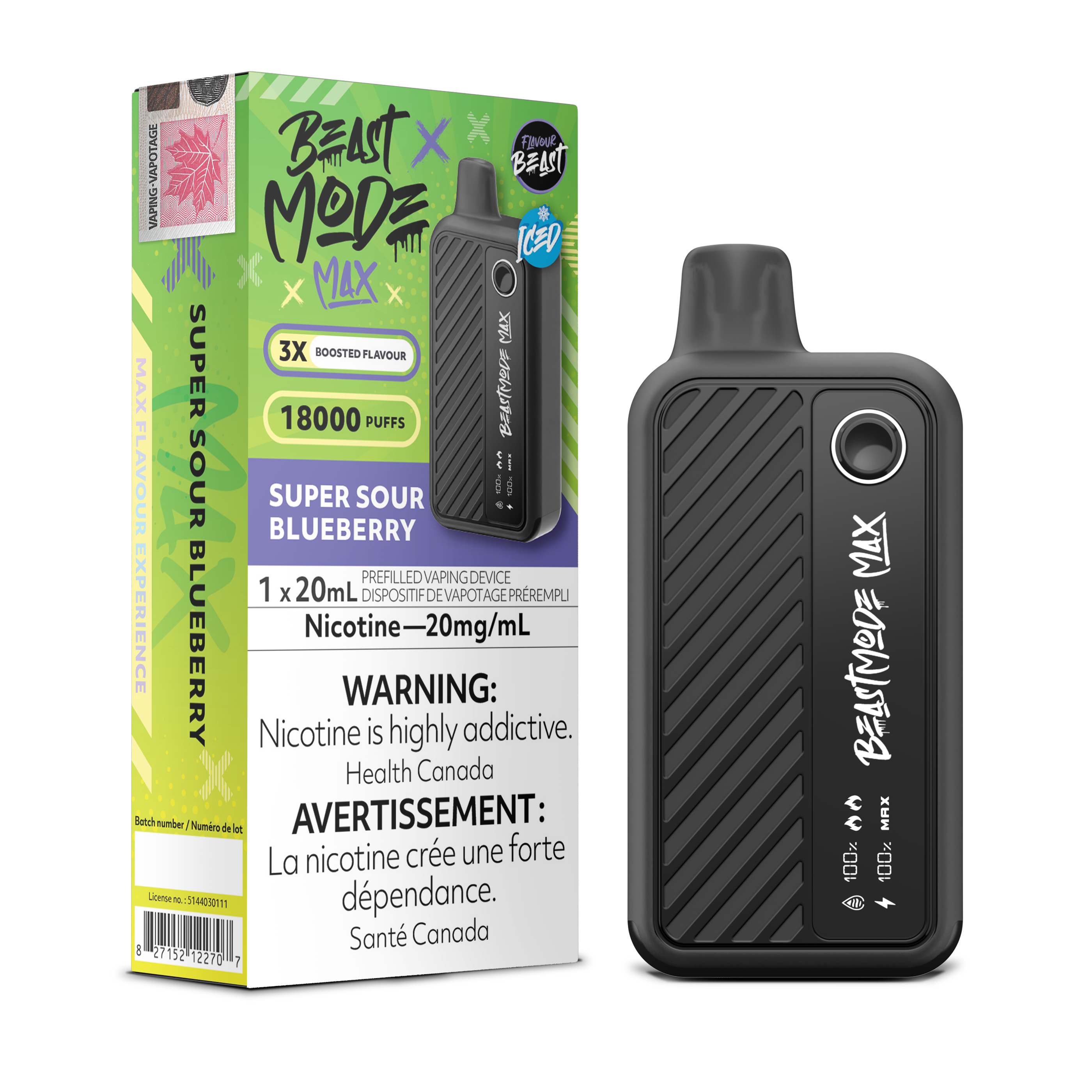 Flavour Beast - Beast Mode MAX - Rechargeable Disposable - 18k Puffs [ONTARIO]