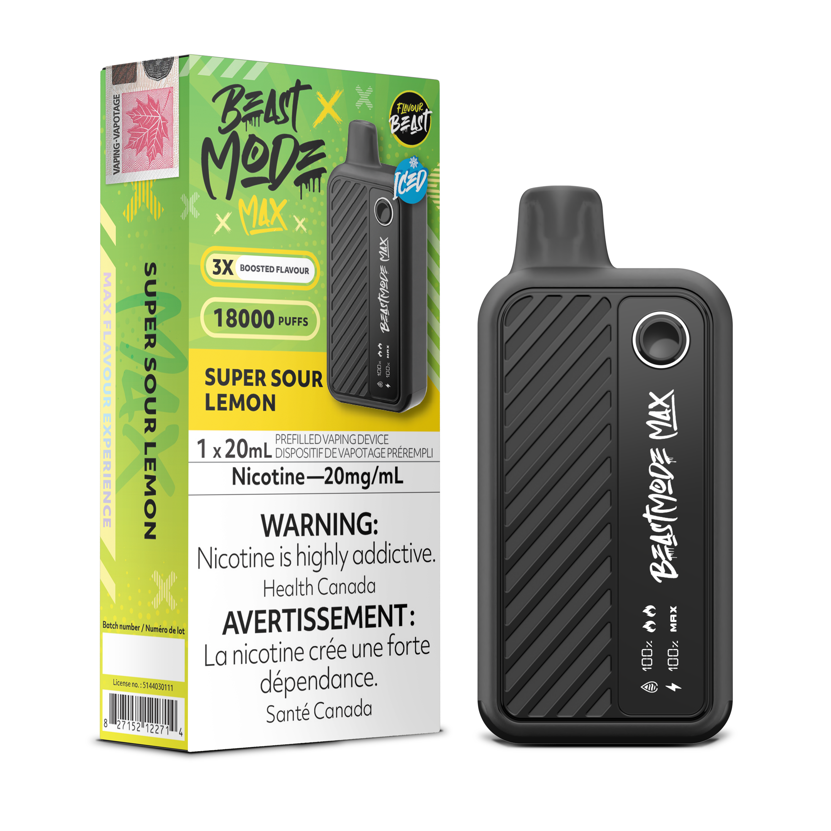 Flavour Beast - Beast Mode MAX - Rechargeable Disposable - 18k Puffs [ONTARIO]