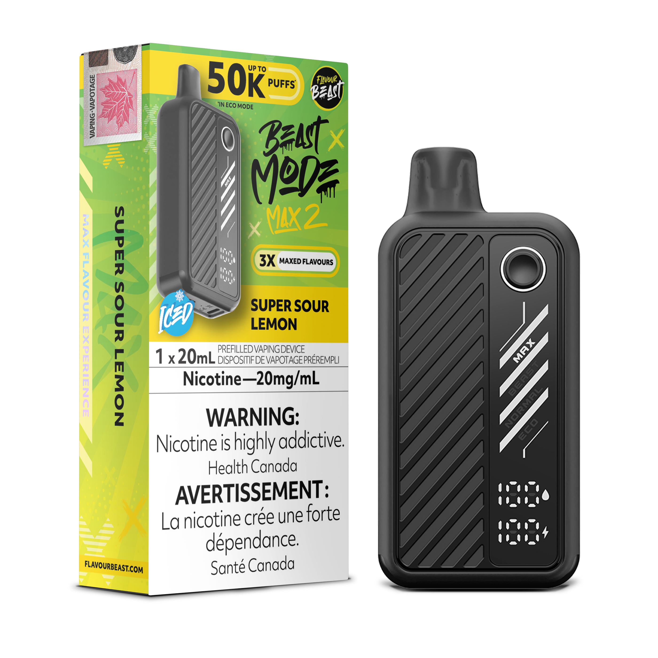 Flavour Beast - Beast Mode MAX 2 - Rechargeable Disposable - 50k Puffs [ONTARIO]