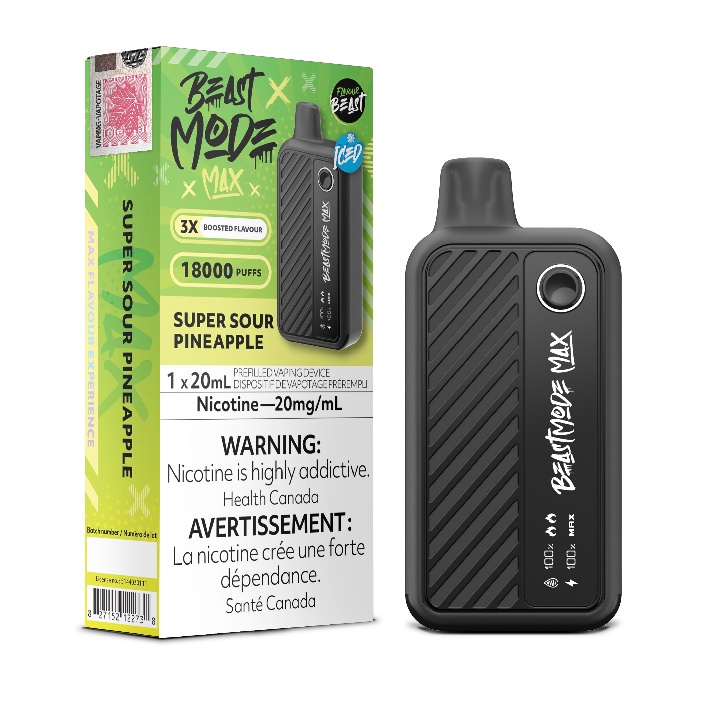 Flavour Beast - Beast Mode MAX - Rechargeable Disposable - 18k Puffs [ONTARIO]