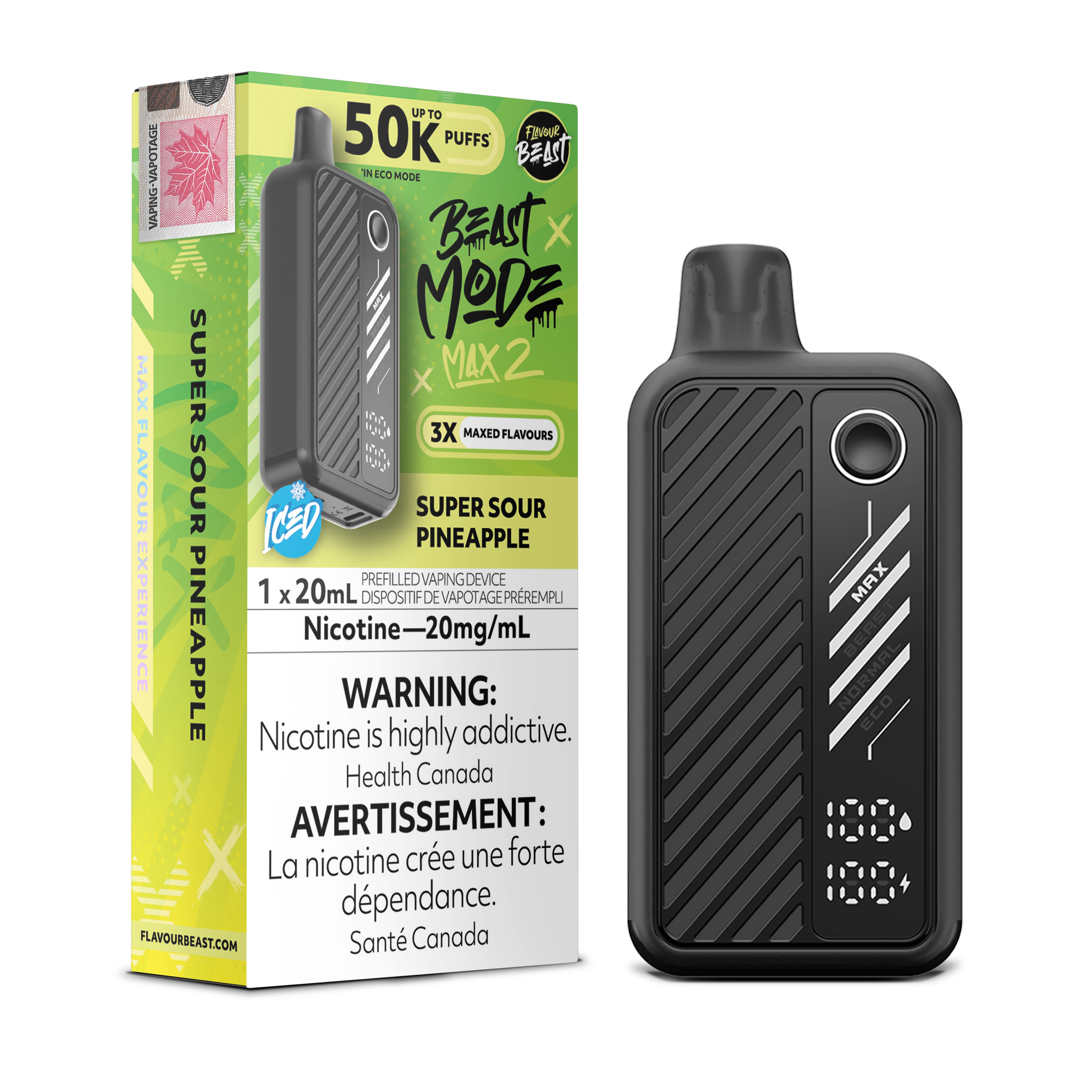 Flavour Beast - Beast Mode MAX 2 - Rechargeable Disposable - 50k Puffs [ONTARIO]