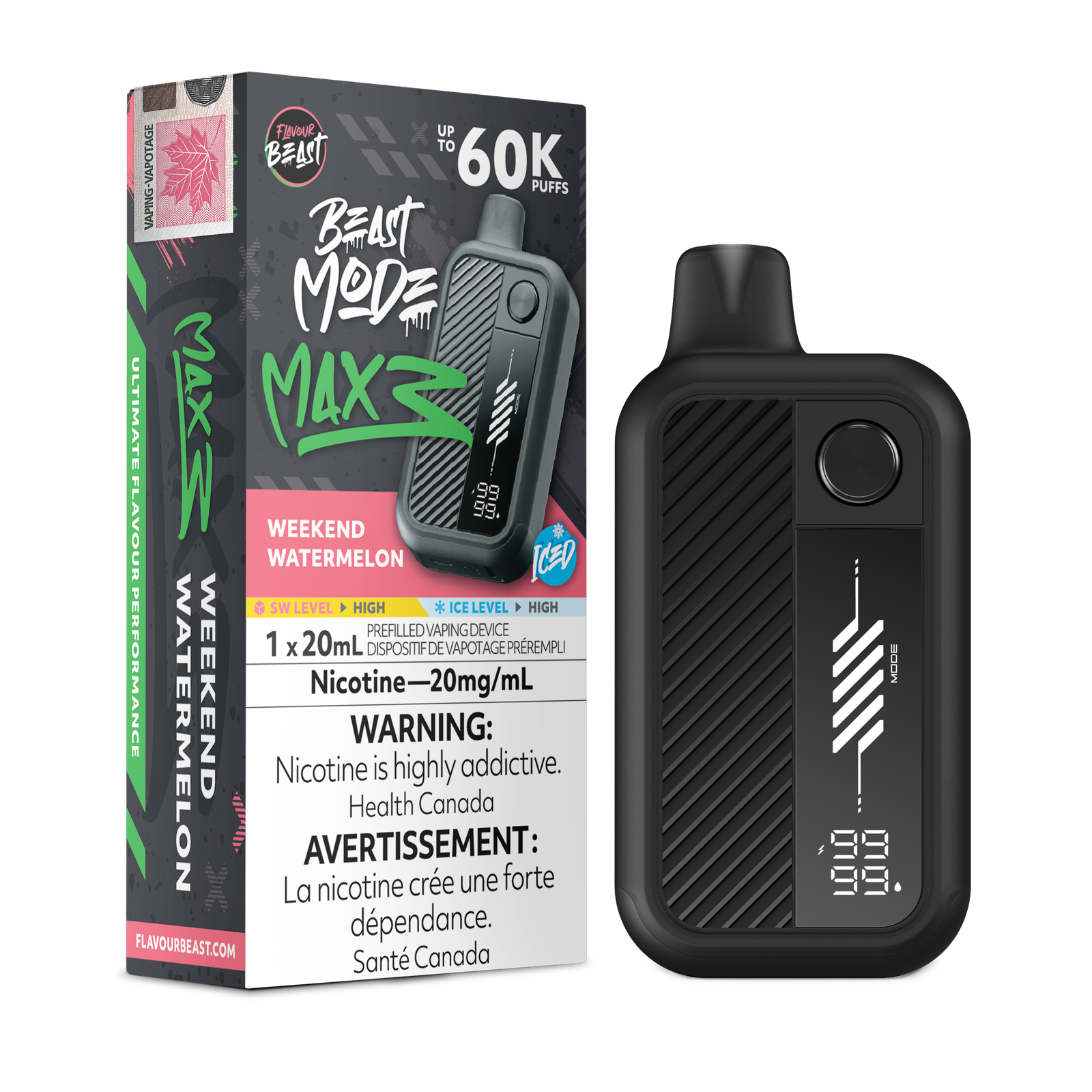 [ONT] Flavour Beast - Beast Mode MAX 3 - Rechargeable Disposable - 60k Puffs