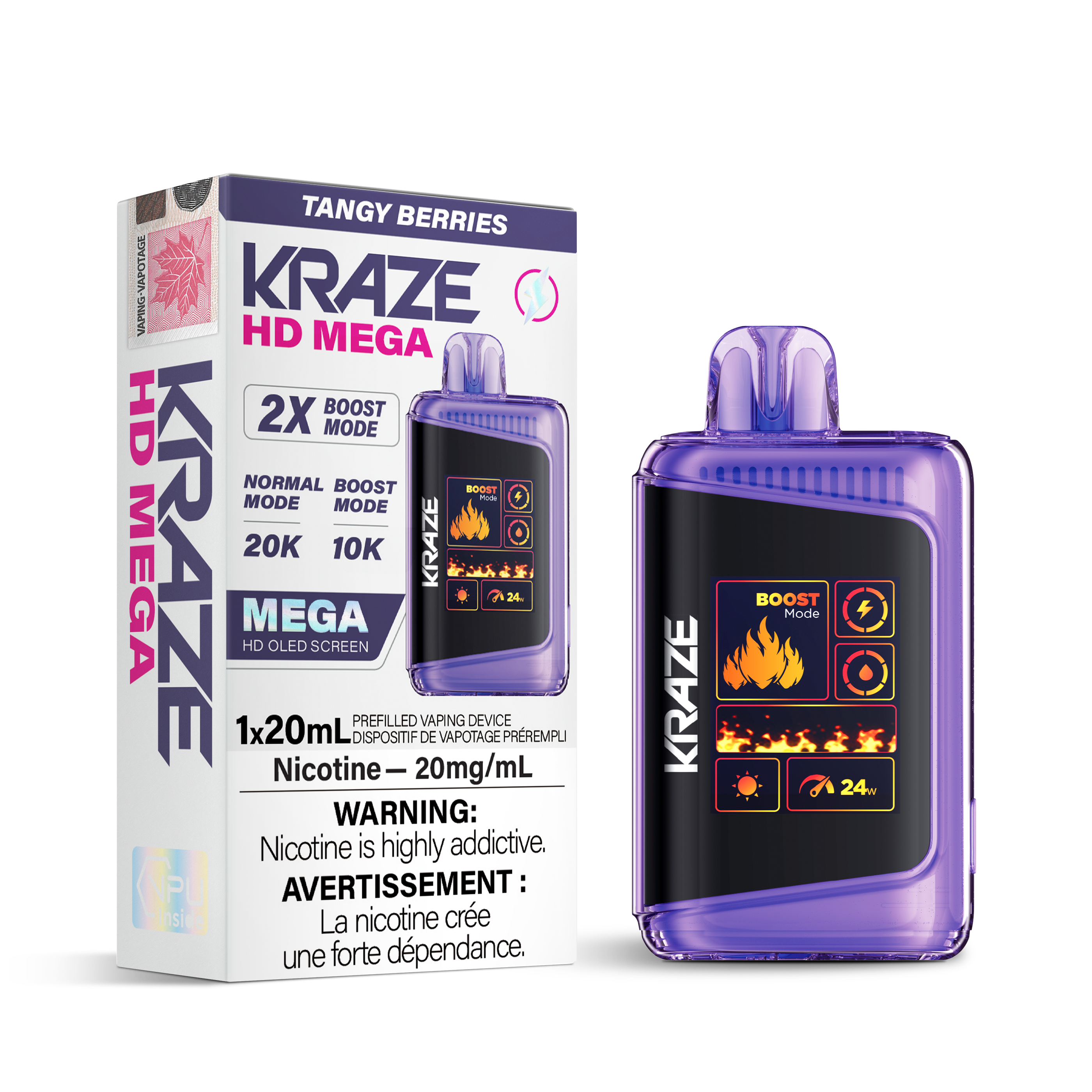 Kraze - HD Mega - Rechargeable Disposable - 20k Puffs [ONTARIO]