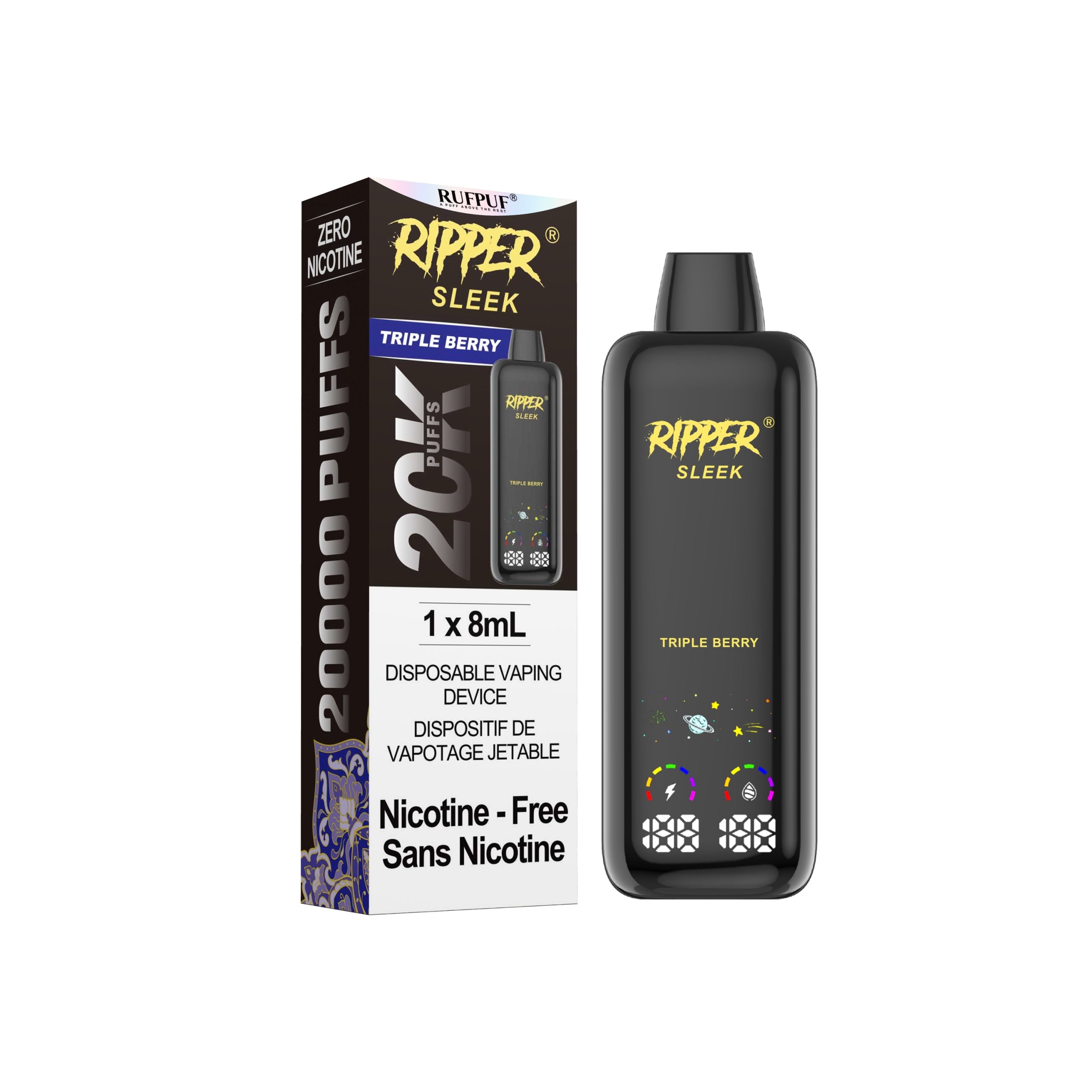 [ONT] Ripper - Sleek - Rechargeable Disposable - 20k Puffs