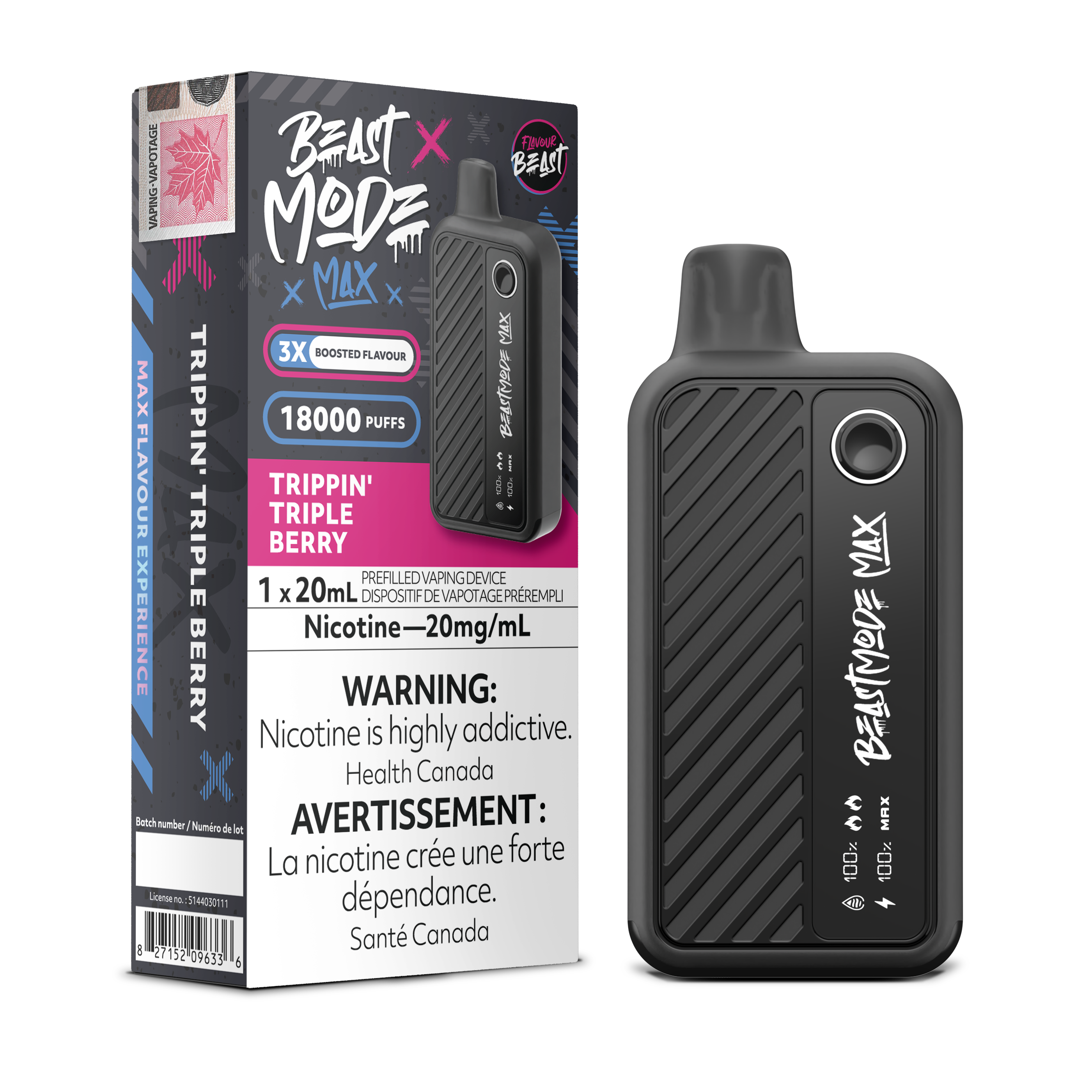 Flavour Beast - Beast Mode MAX - Rechargeable Disposable - 18k Puffs [ONTARIO]
