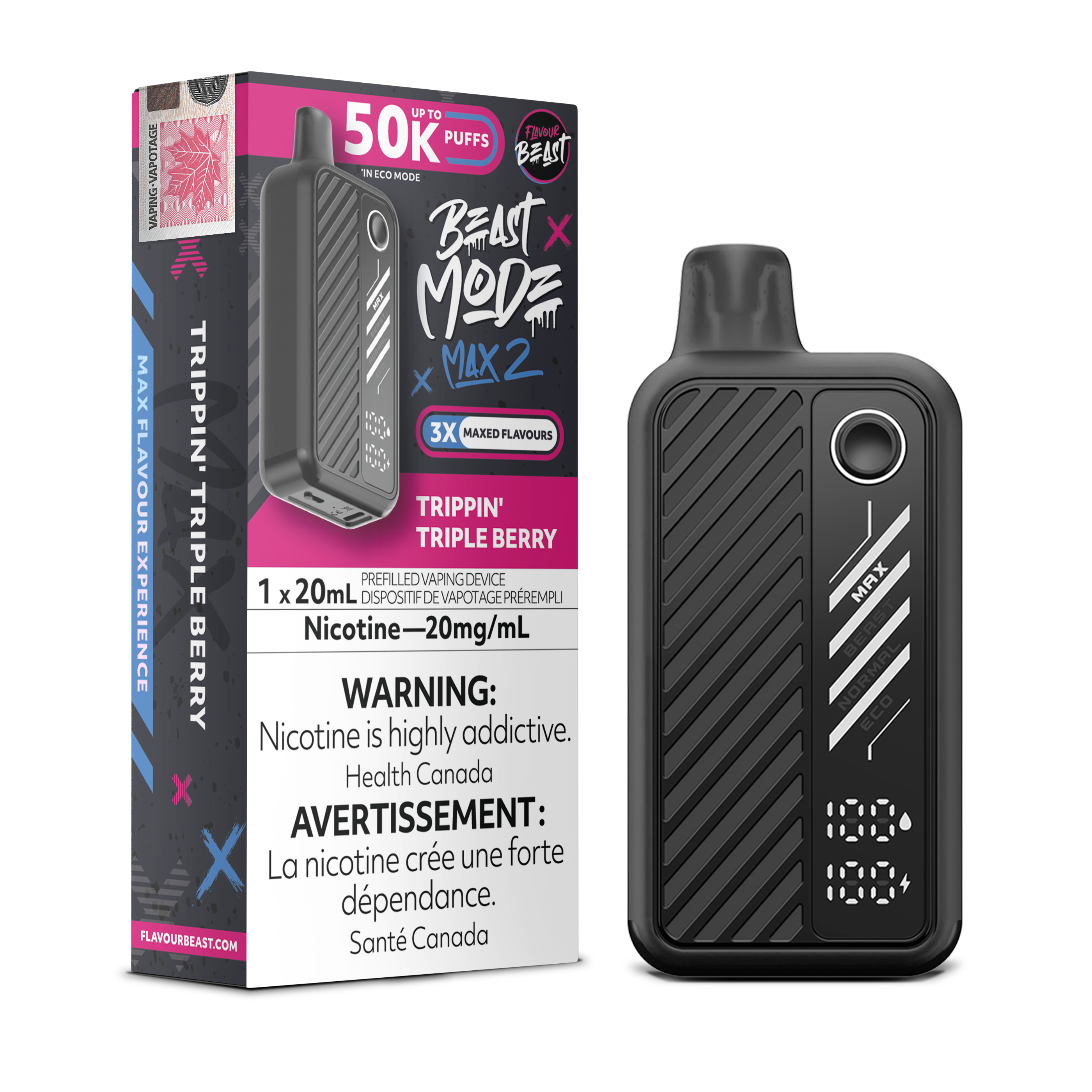Flavour Beast - Beast Mode MAX 2 - Rechargeable Disposable - 50k Puffs [ONTARIO]