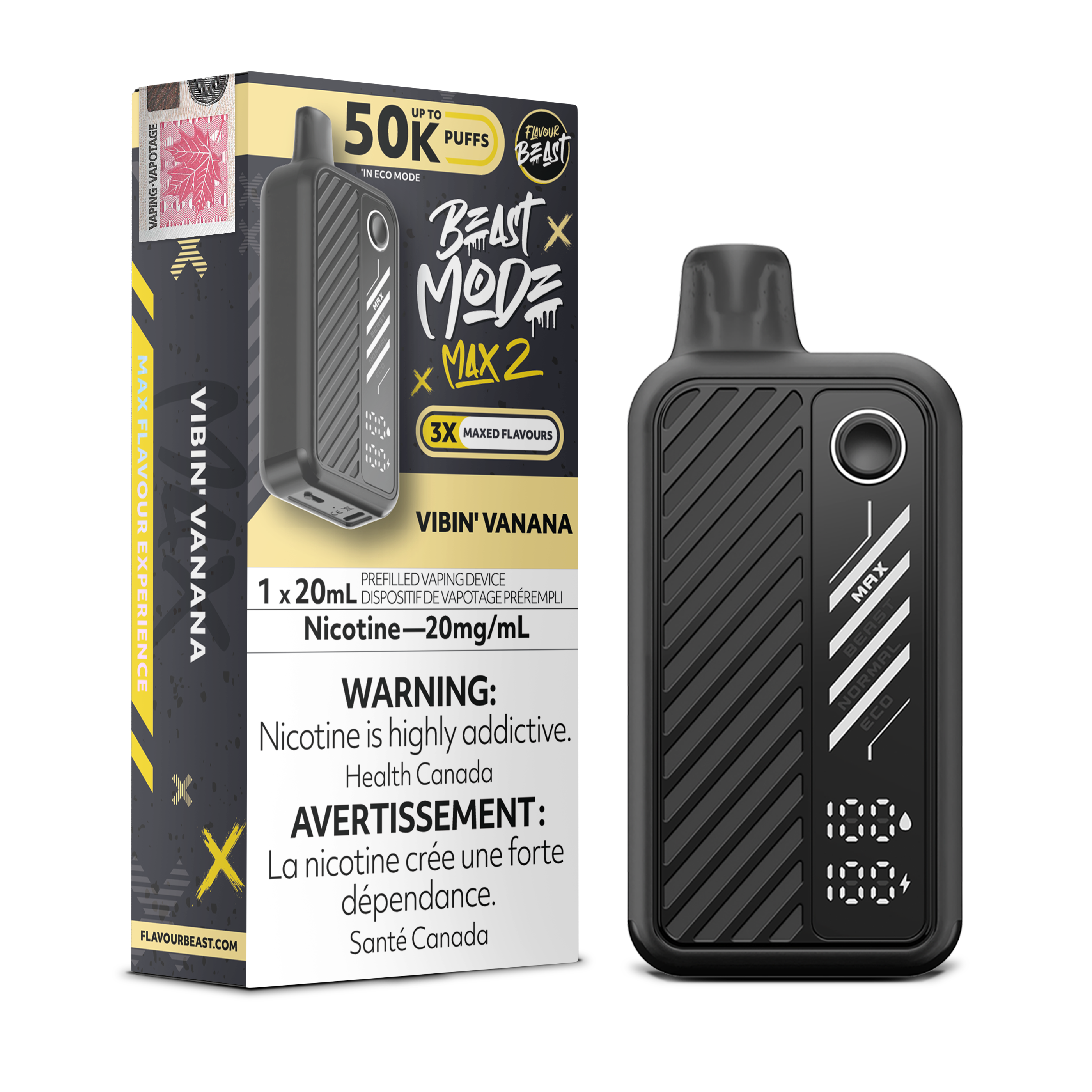 Flavour Beast - Beast Mode MAX 2 - Rechargeable Disposable - 50k Puffs [ONTARIO]