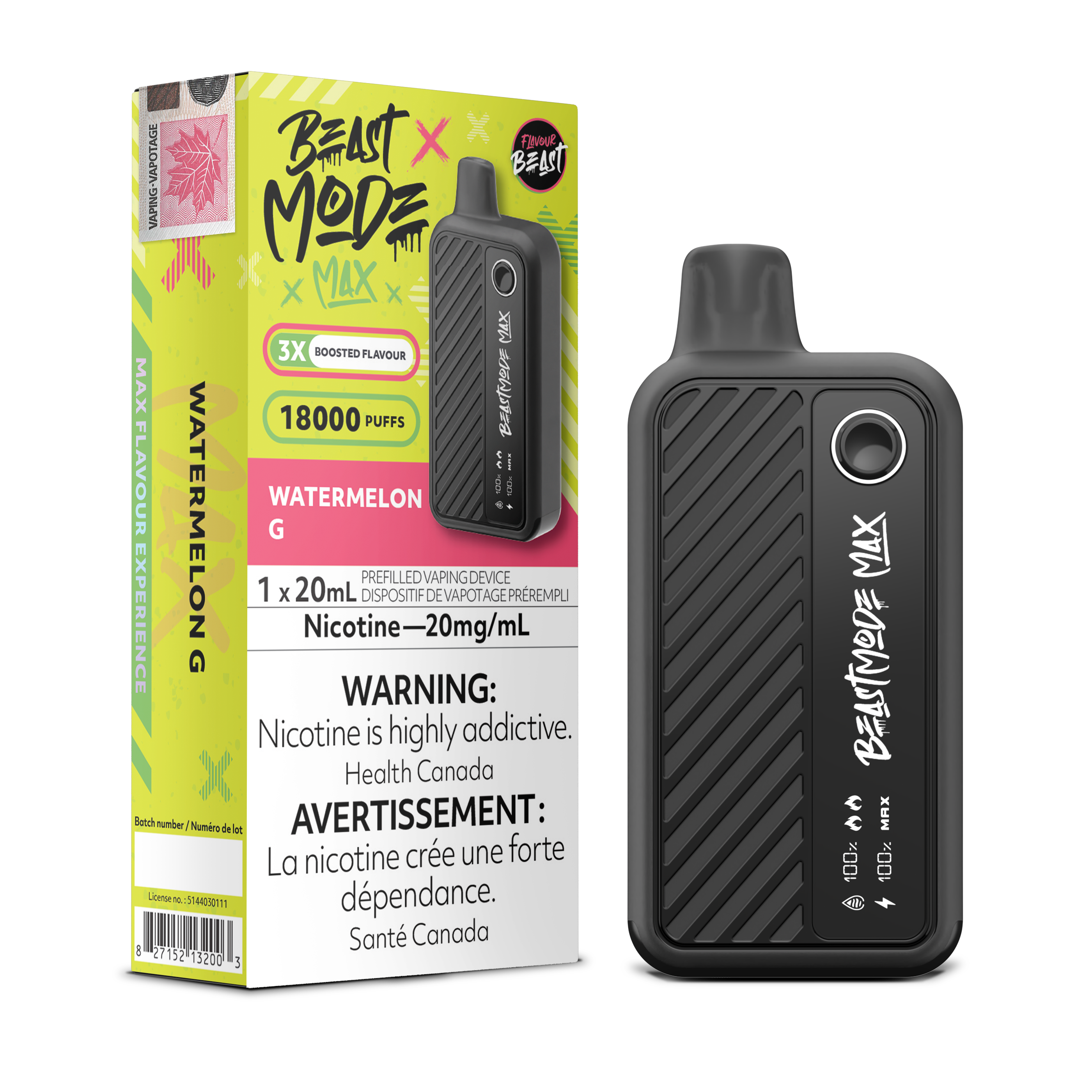 Flavour Beast - Beast Mode MAX - Rechargeable Disposable - 18k Puffs [ONTARIO]