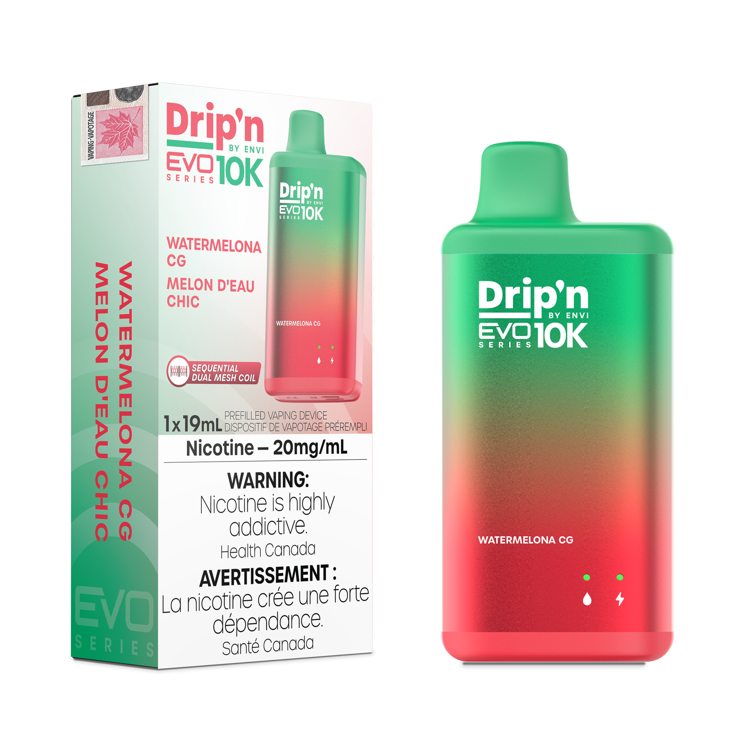 Drip'n by Envi - Drip'n EVO10K - Rechargeable Disposable - 10k Puffs [ONTARIO]