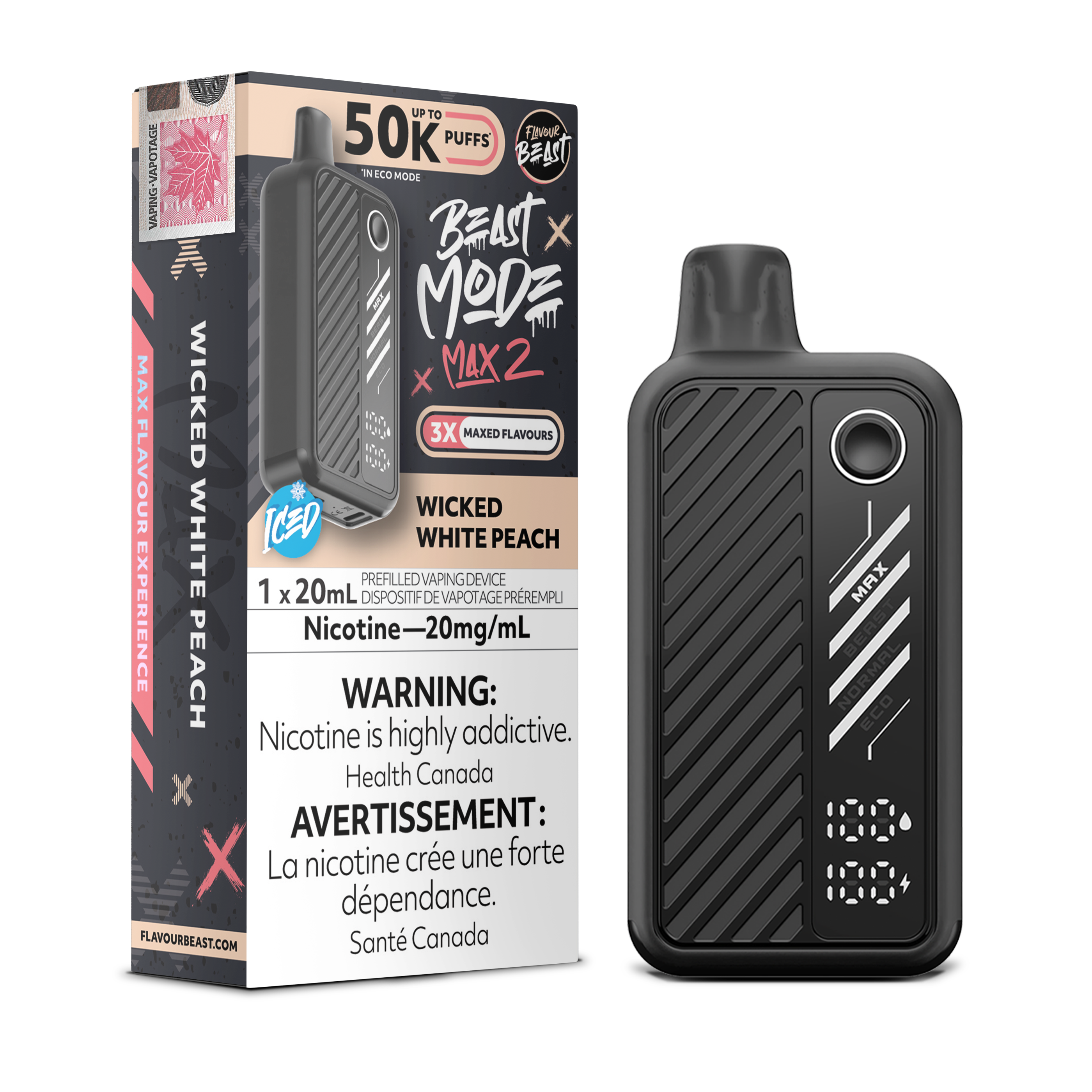 Flavour Beast - Beast Mode MAX 2 - Rechargeable Disposable - 50k Puffs [ONTARIO]