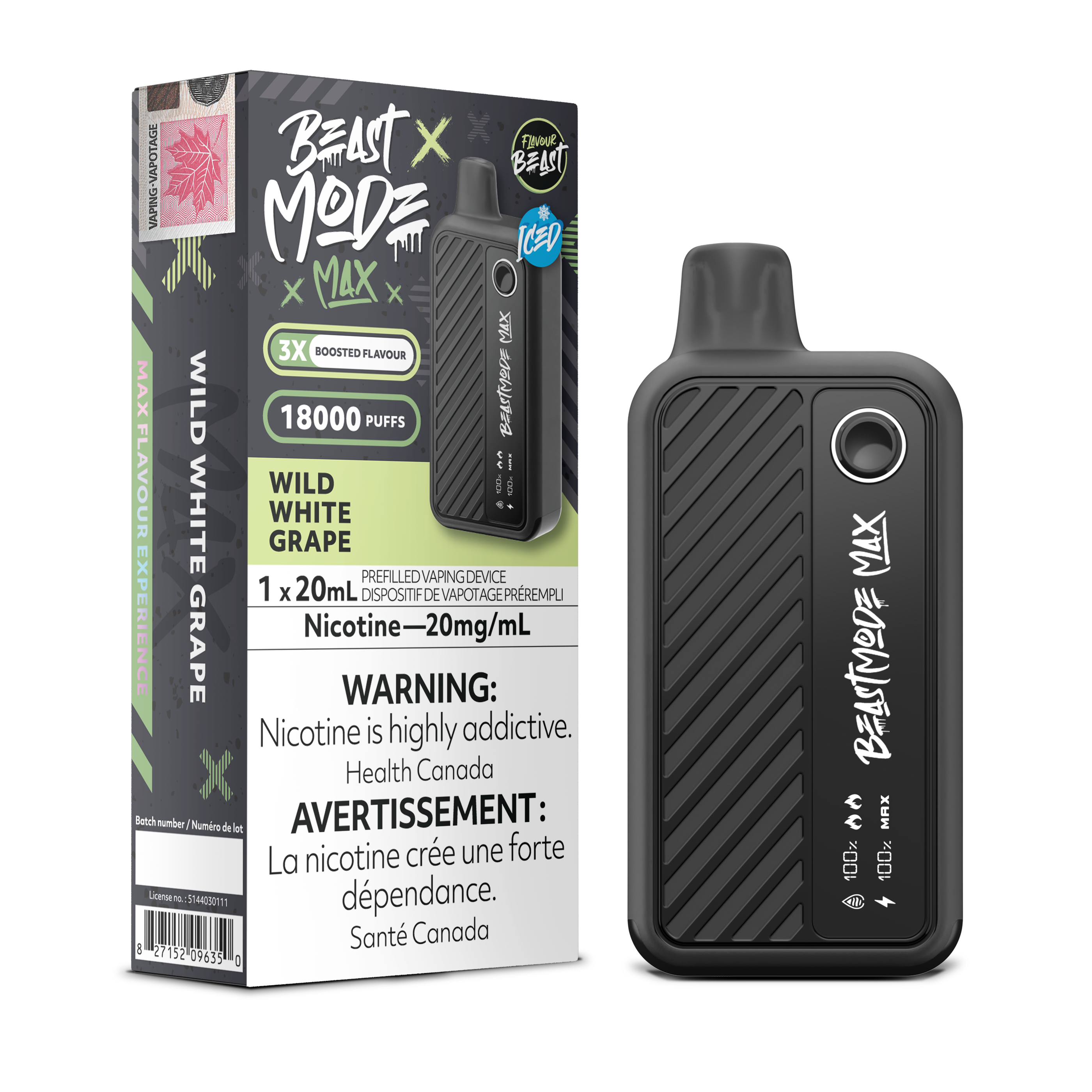 Flavour Beast - Beast Mode MAX - Rechargeable Disposable - 18k Puffs [ONTARIO]